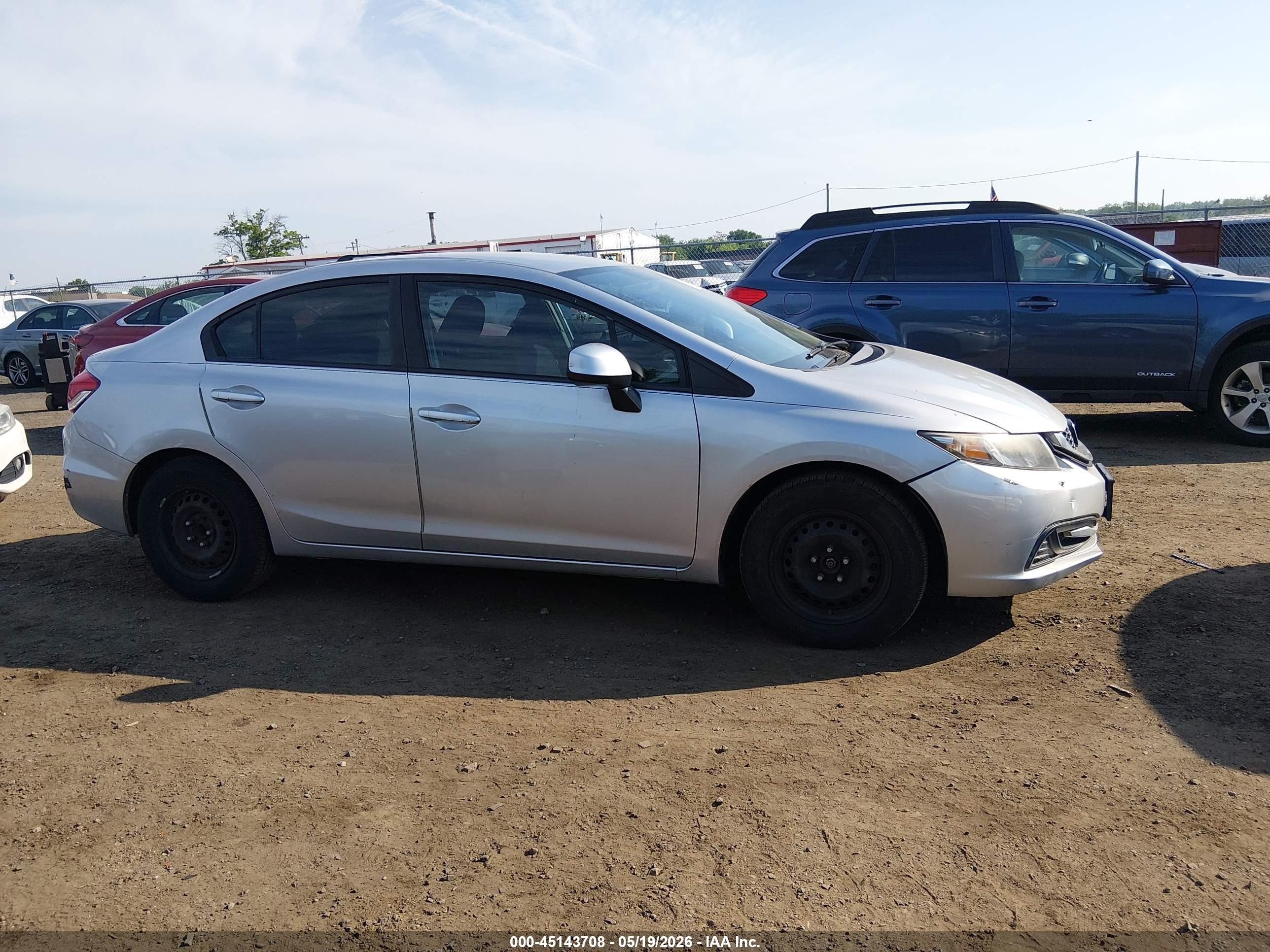 2013 Honda Civic Lx Silver vin: 19XFB2F59DE215800