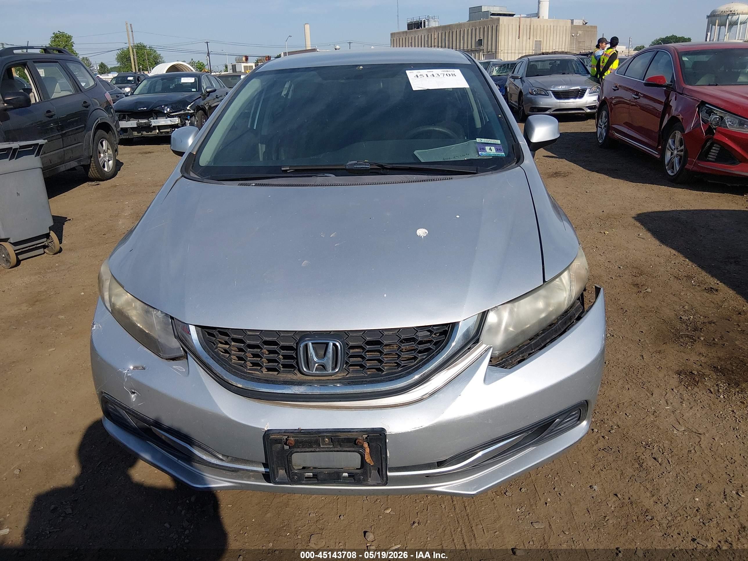2013 Honda Civic Lx Silver vin: 19XFB2F59DE215800
