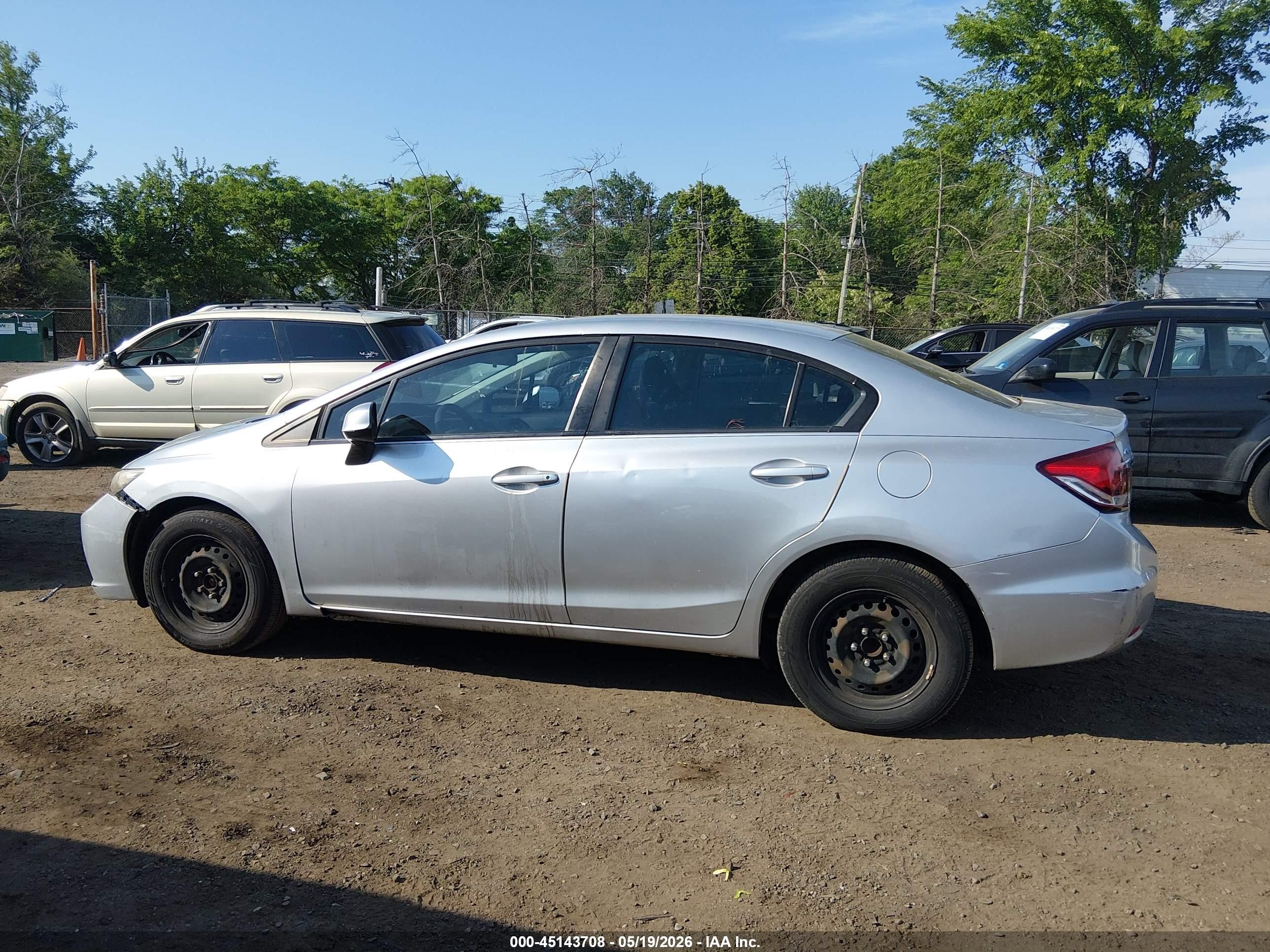 2013 Honda Civic Lx Silver vin: 19XFB2F59DE215800