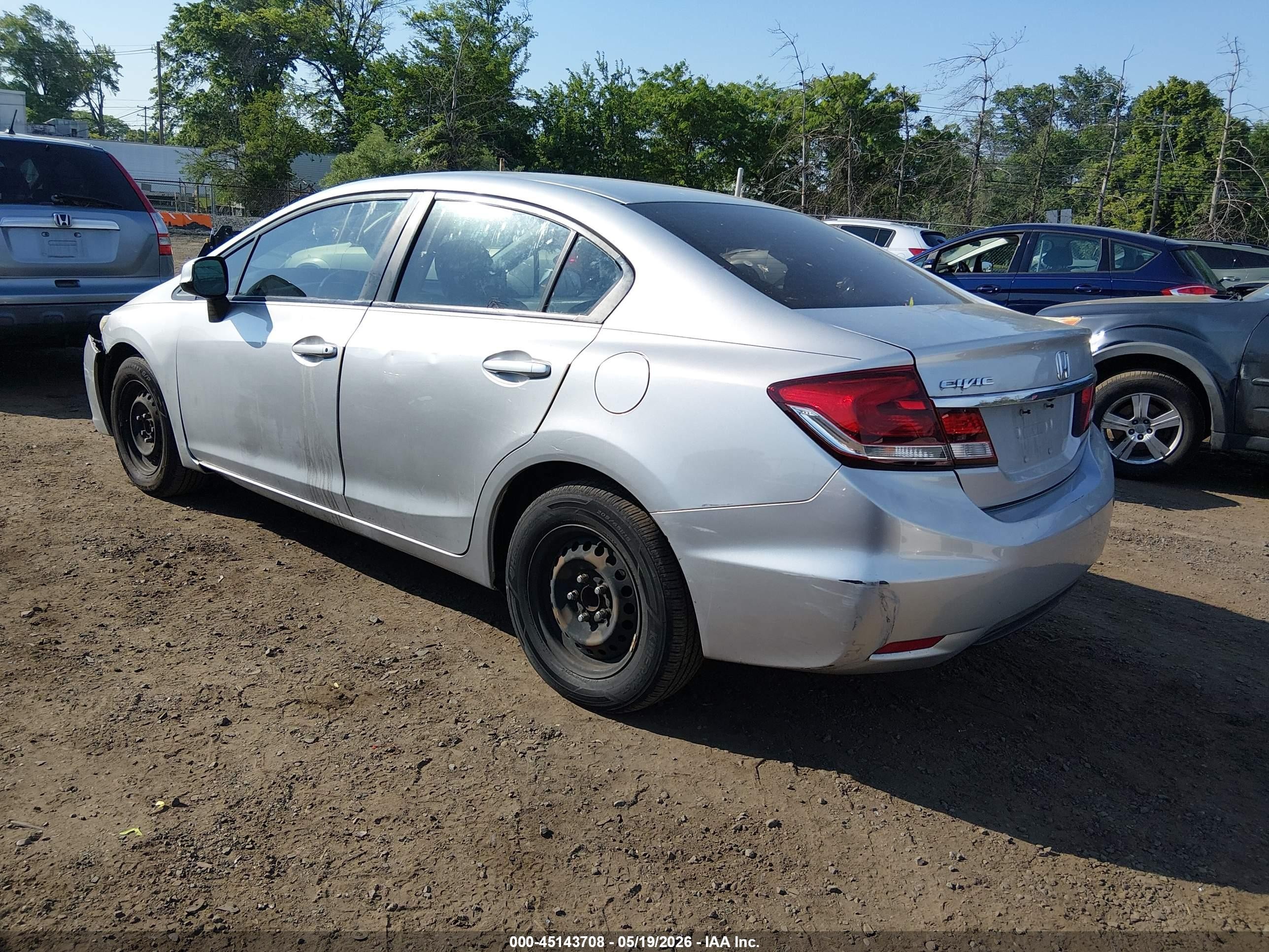 2013 Honda Civic Lx Silver vin: 19XFB2F59DE215800