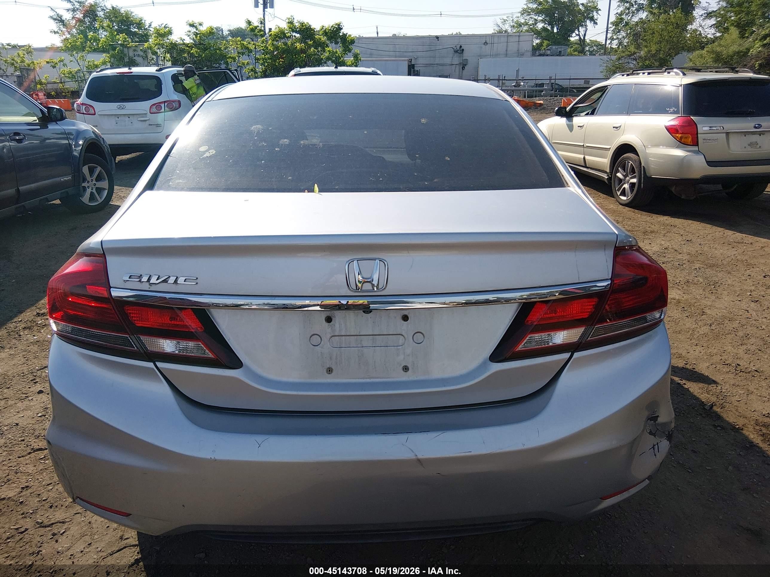 2013 Honda Civic Lx Silver vin: 19XFB2F59DE215800