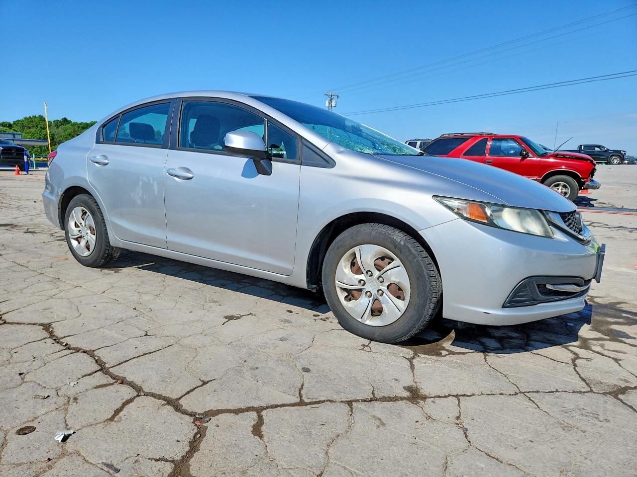 2013 Honda Civic Lx Silver vin: 19XFB2F59DE229650