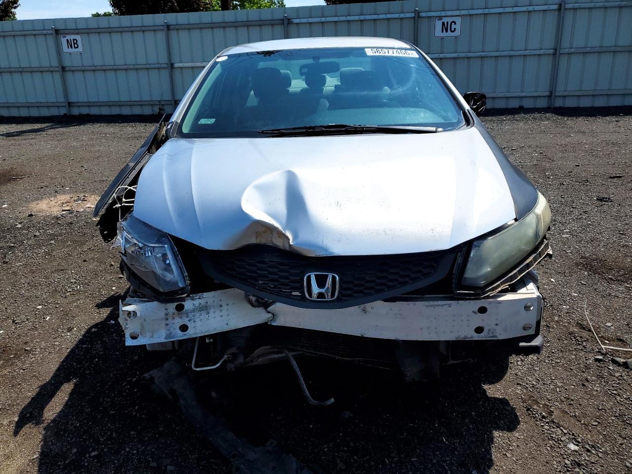 2013 Honda Civic Lx Silver vin: 19XFB2F59DE237845
