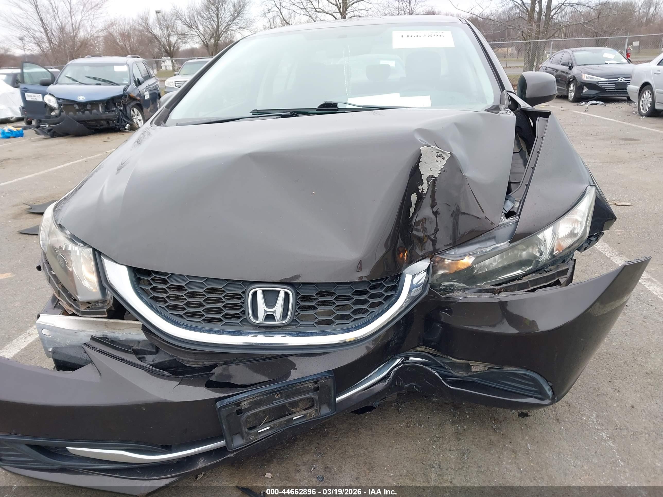 2013 Honda Civic Lx Gray vin: 19XFB2F59DE242821