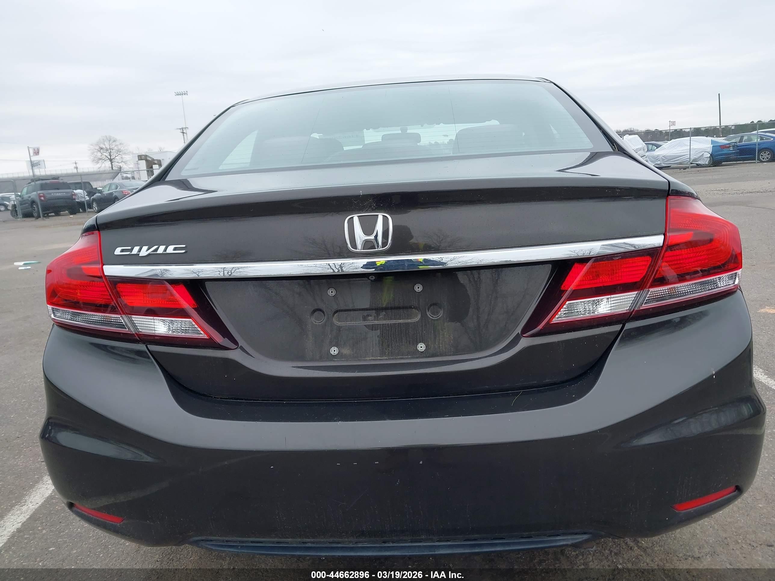 2013 Honda Civic Lx Gray vin: 19XFB2F59DE242821
