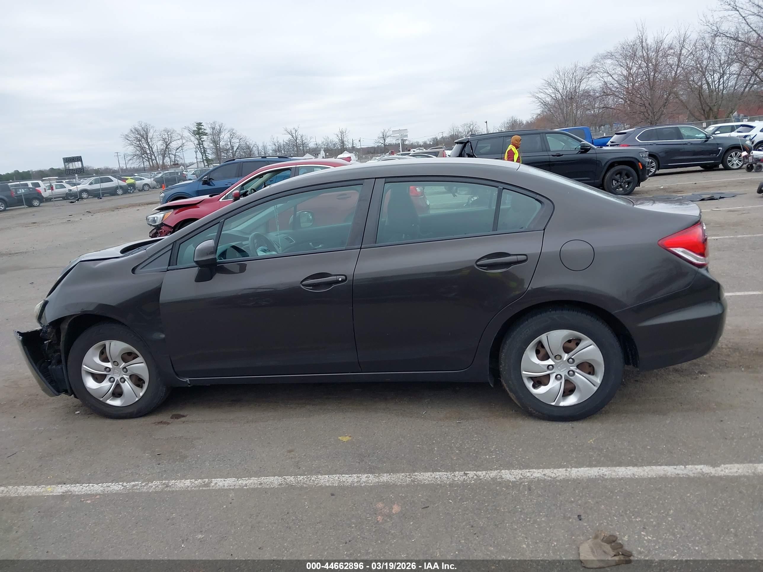 2013 Honda Civic Lx Gray vin: 19XFB2F59DE242821