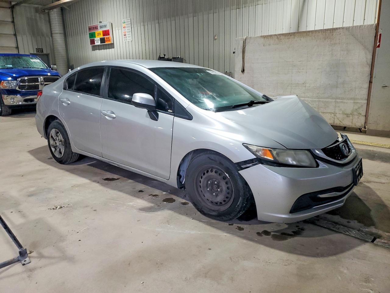 2013 Honda Civic Lx Silver vin: 19XFB2F59DE245900