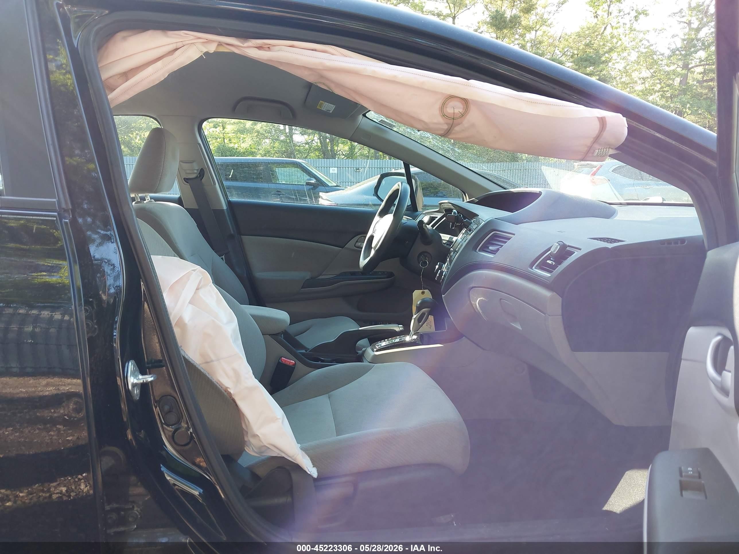 2013 Honda Civic Lx Black vin: 19XFB2F59DE257240