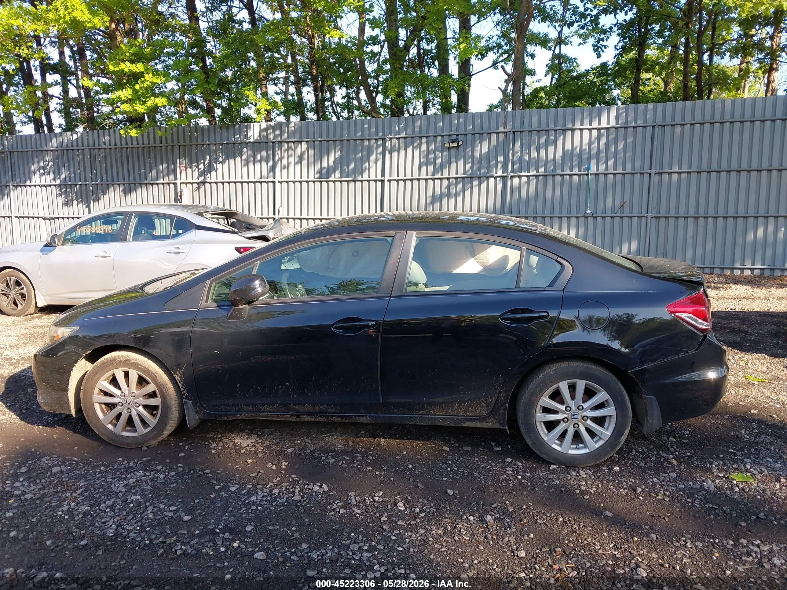 2013 Honda Civic Lx Black vin: 19XFB2F59DE257240