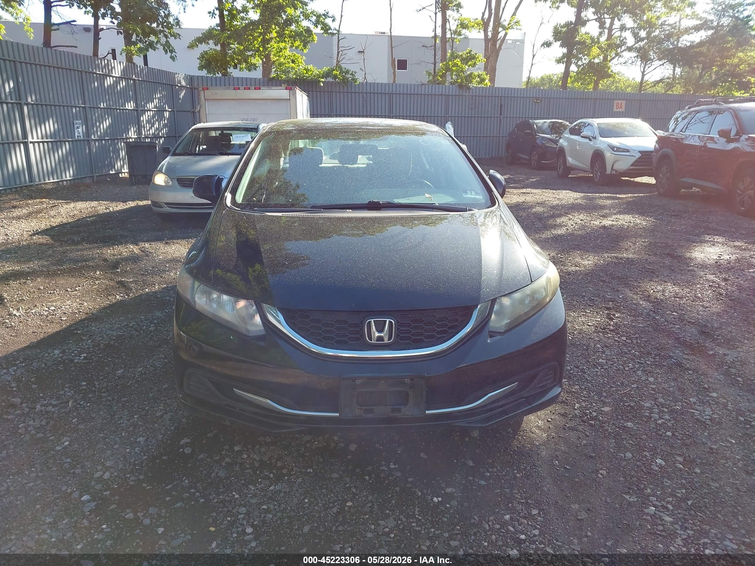 2013 Honda Civic Lx Black vin: 19XFB2F59DE257240