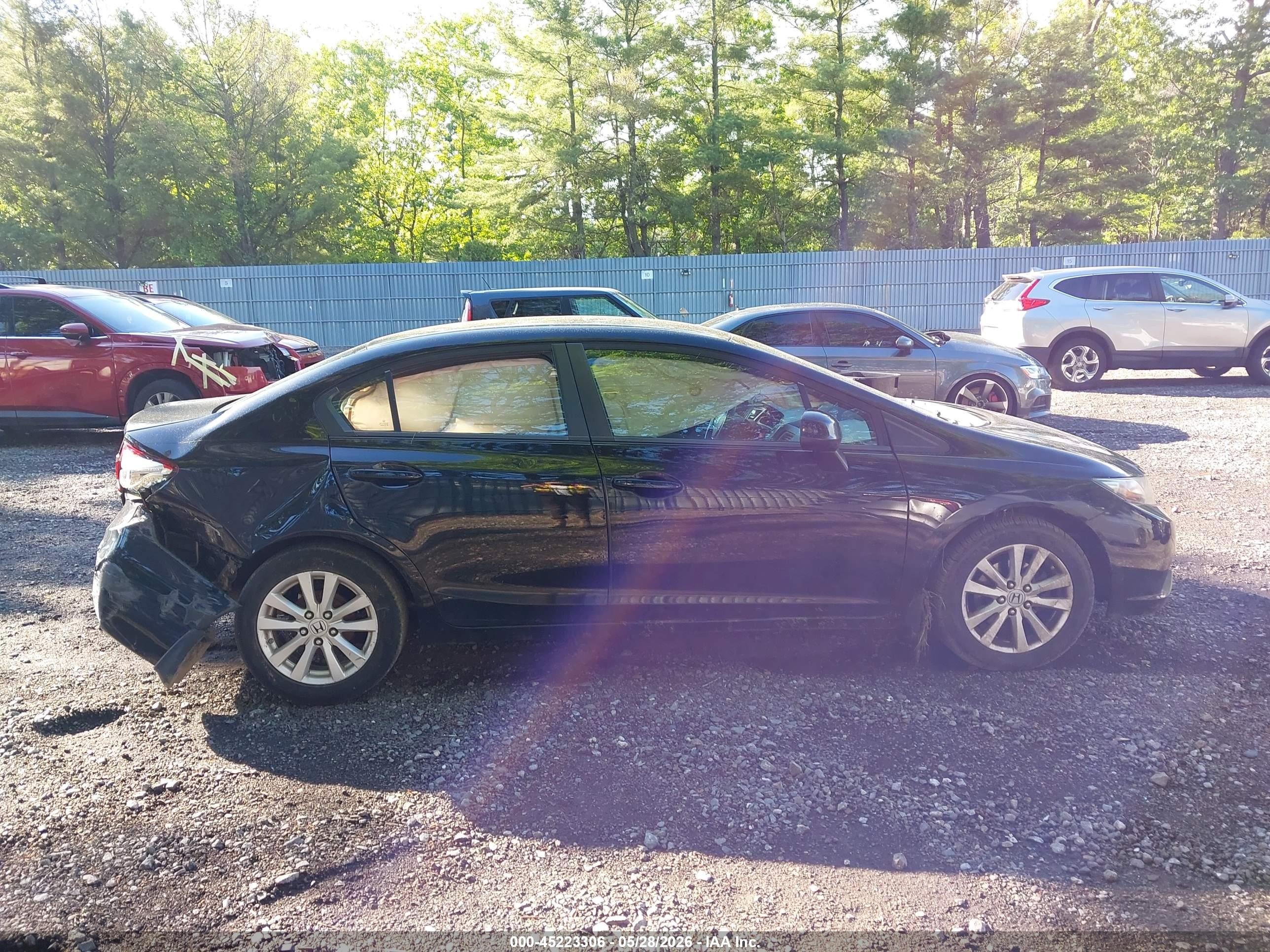 2013 Honda Civic Lx Black vin: 19XFB2F59DE257240
