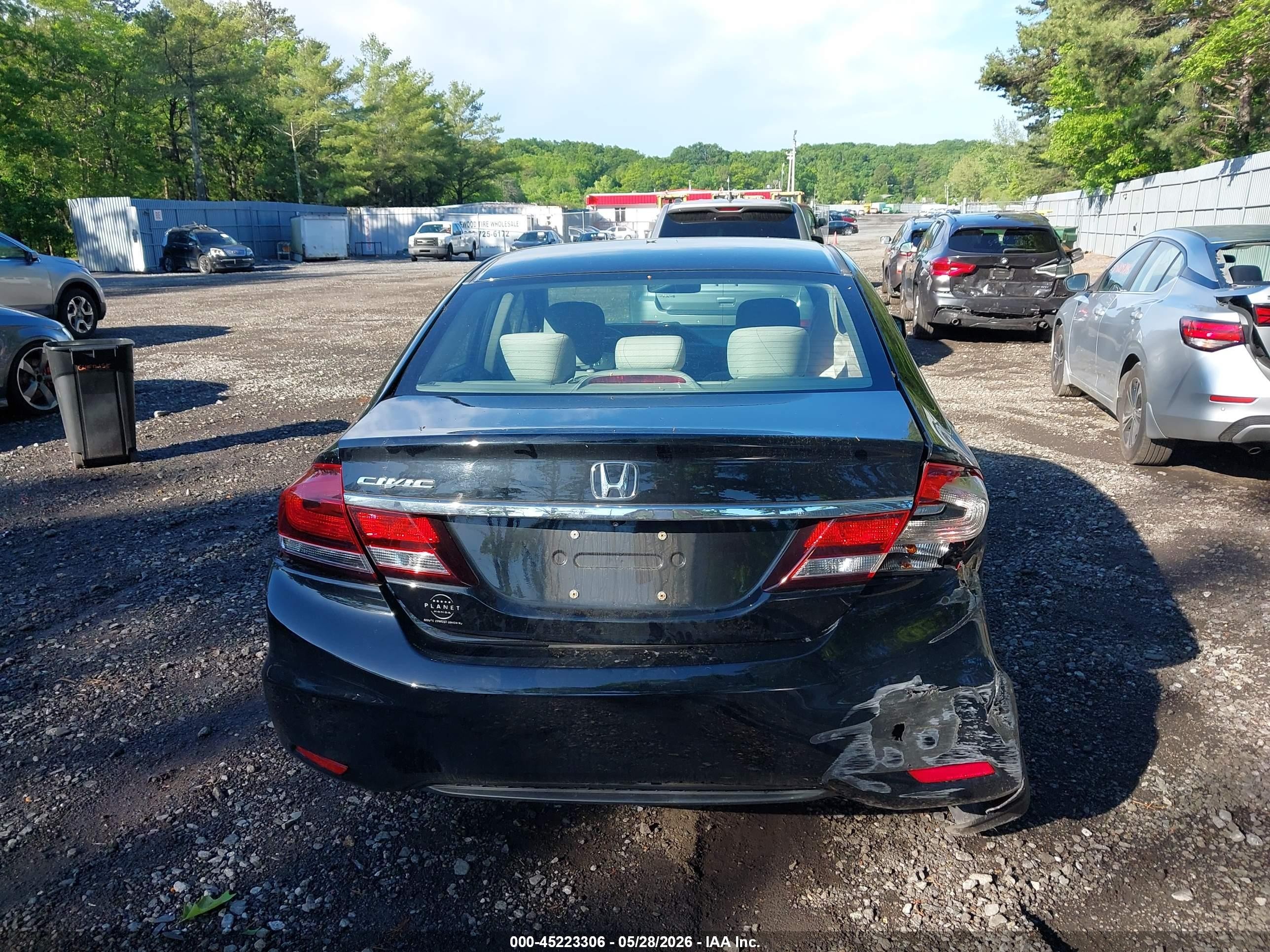 2013 Honda Civic Lx Black vin: 19XFB2F59DE257240