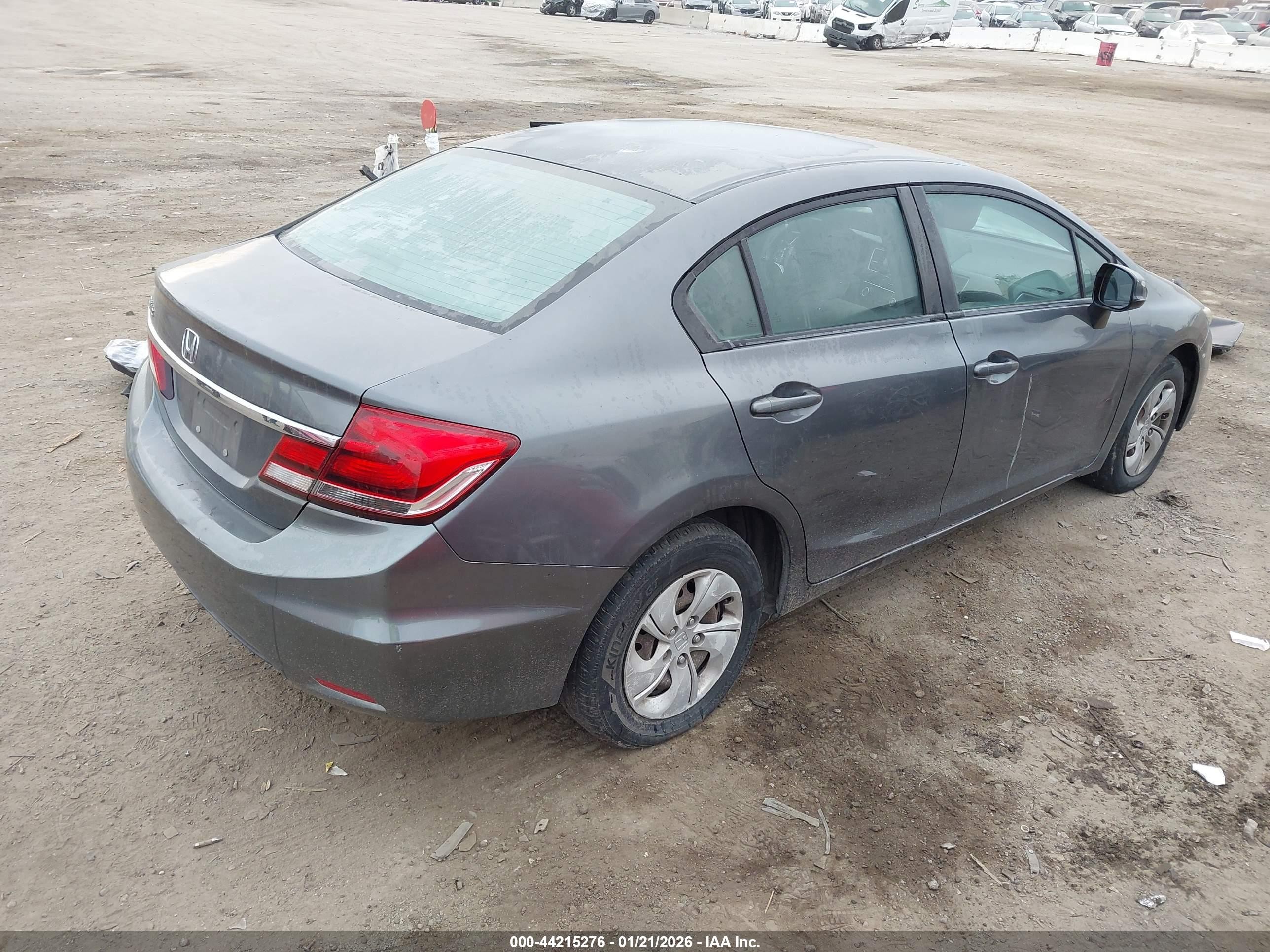 2013 Honda Civic Lx Серый vin: 19XFB2F59DE260221
