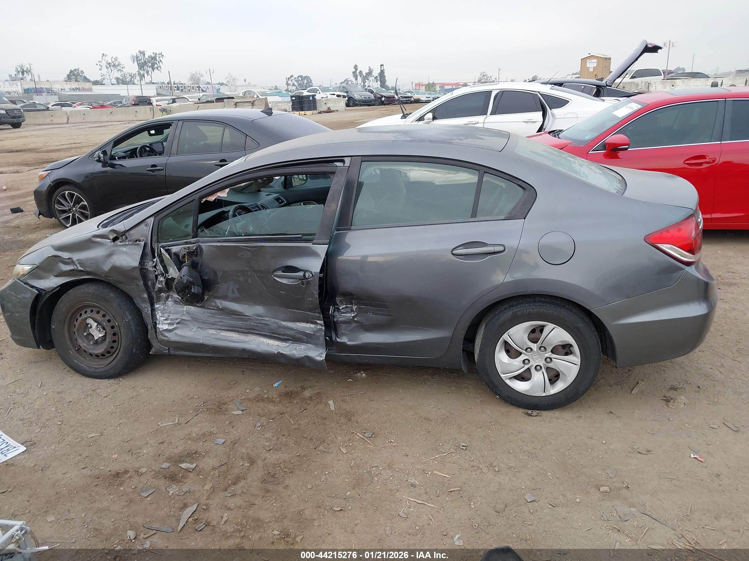 2013 Honda Civic Lx Серый vin: 19XFB2F59DE260221