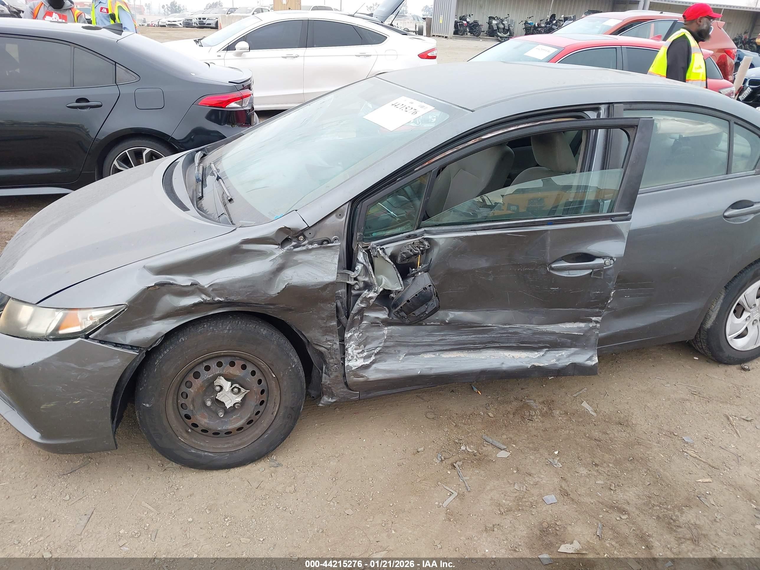 2013 Honda Civic Lx Серый vin: 19XFB2F59DE260221