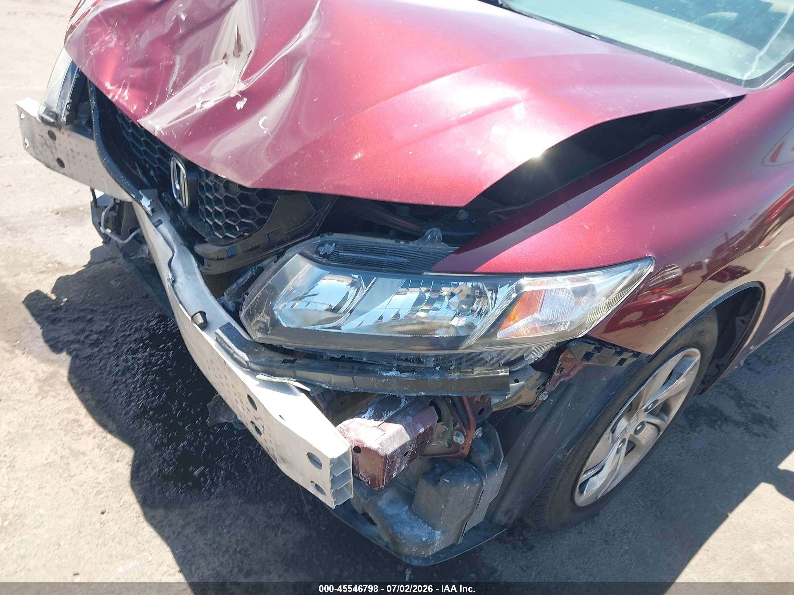 2013 Honda Civic Lx Burgundy vin: 19XFB2F59DE277634