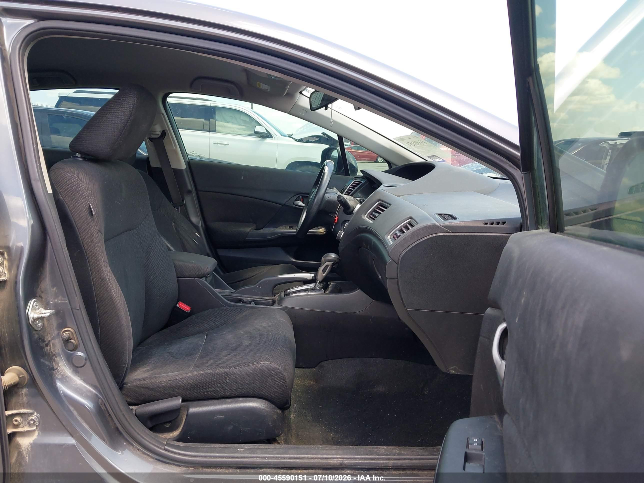2013 Honda Civic Lx Gray vin: 19XFB2F59DE293364