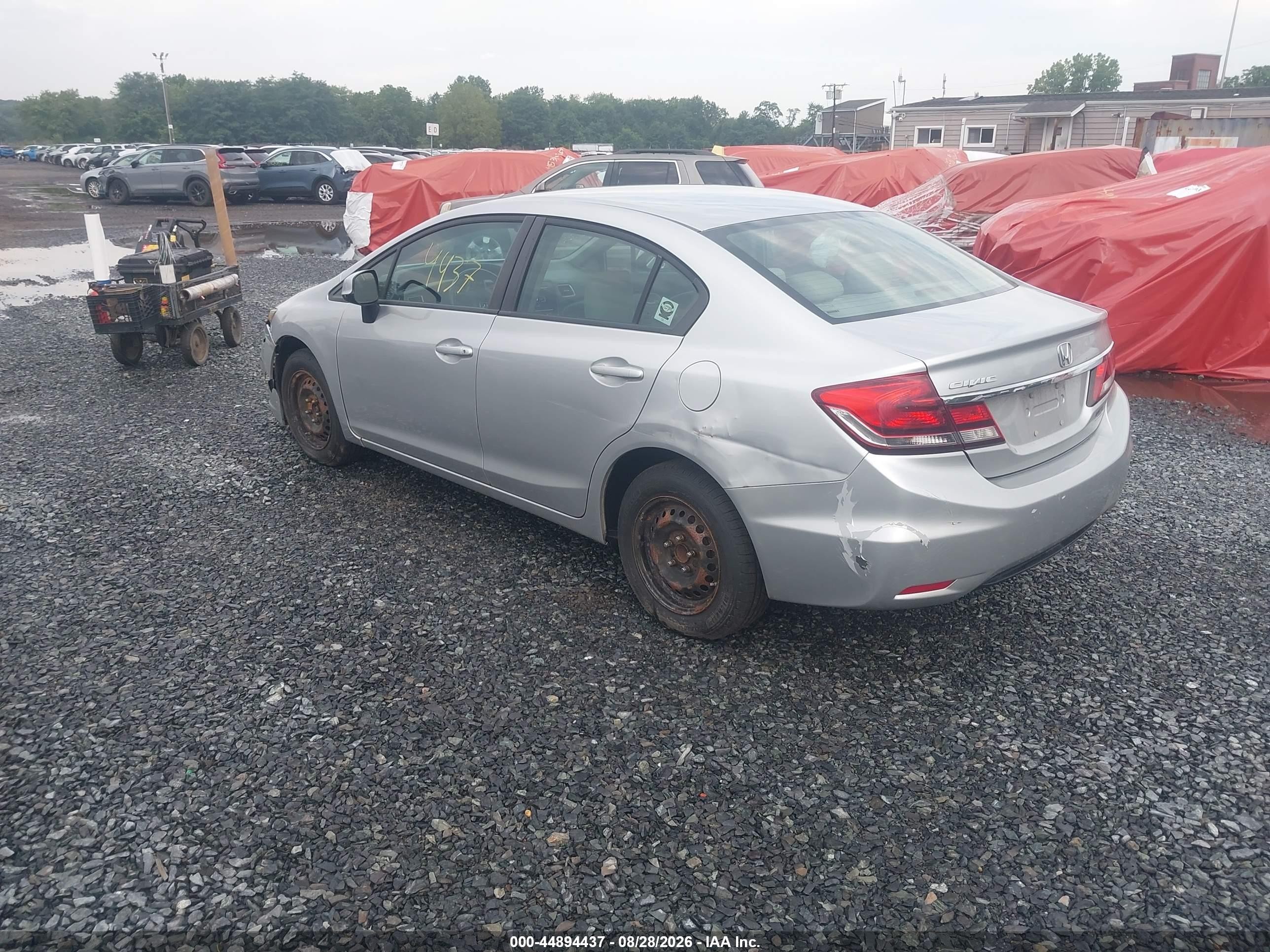 2013 Honda Civic Lx Silver vin: 19XFB2F59DE294160