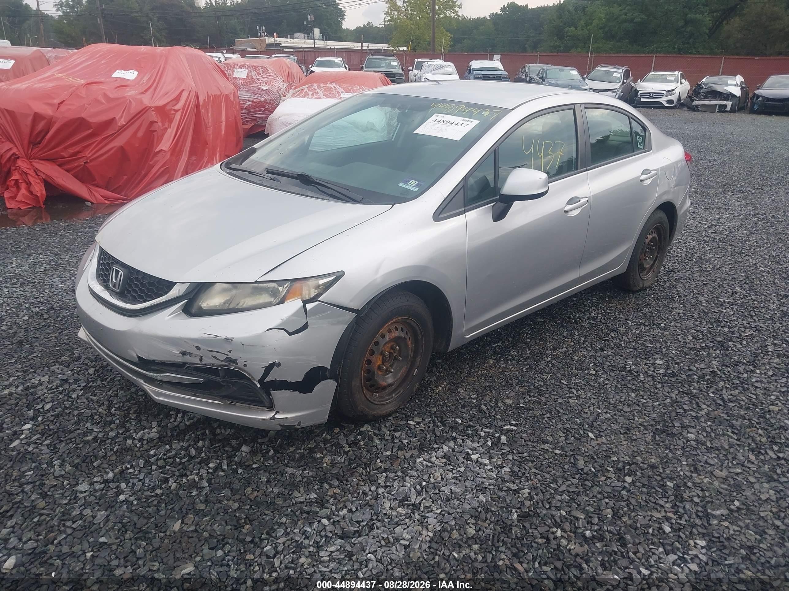 2013 Honda Civic Lx Silver vin: 19XFB2F59DE294160