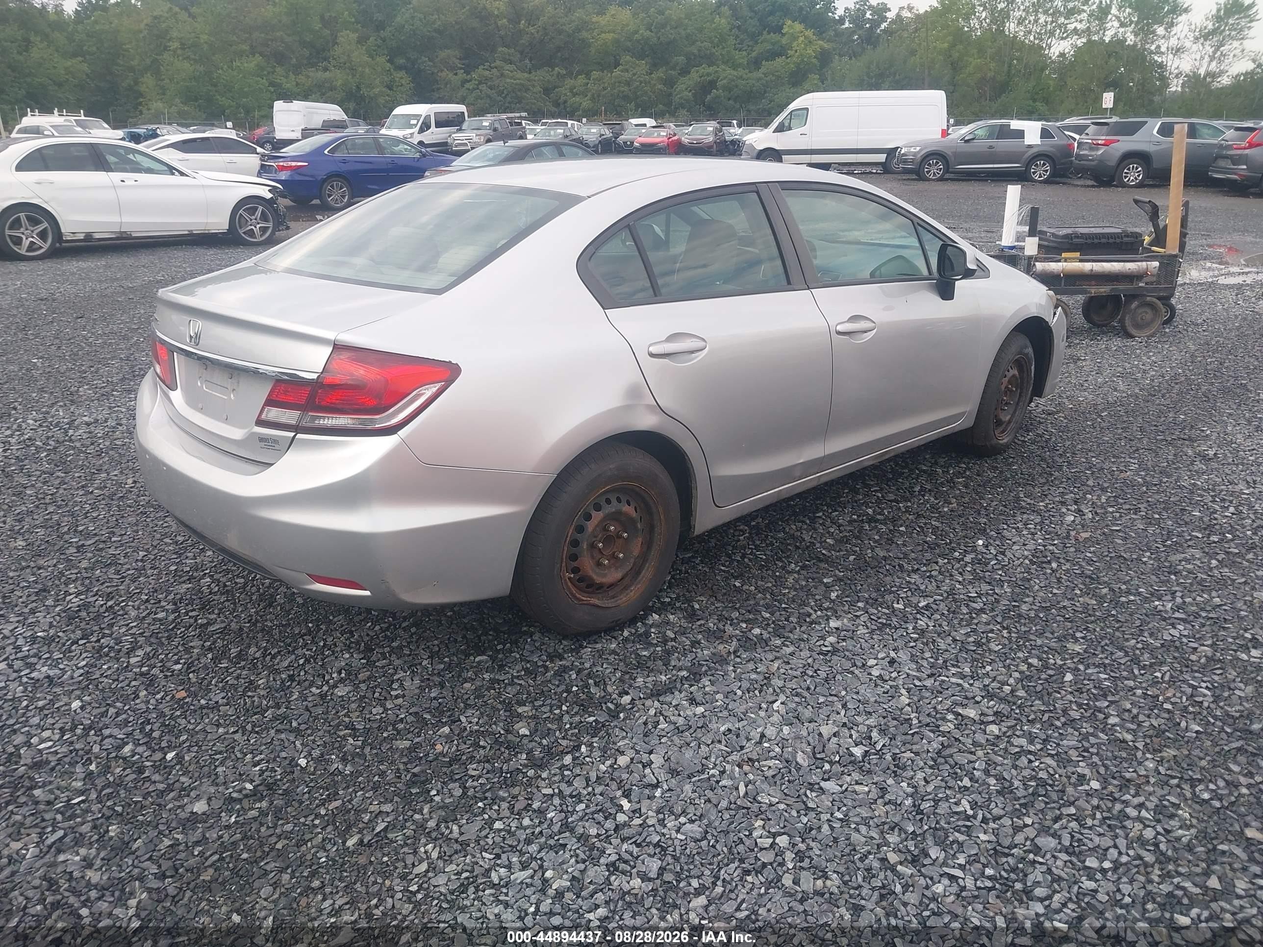 2013 Honda Civic Lx Silver vin: 19XFB2F59DE294160