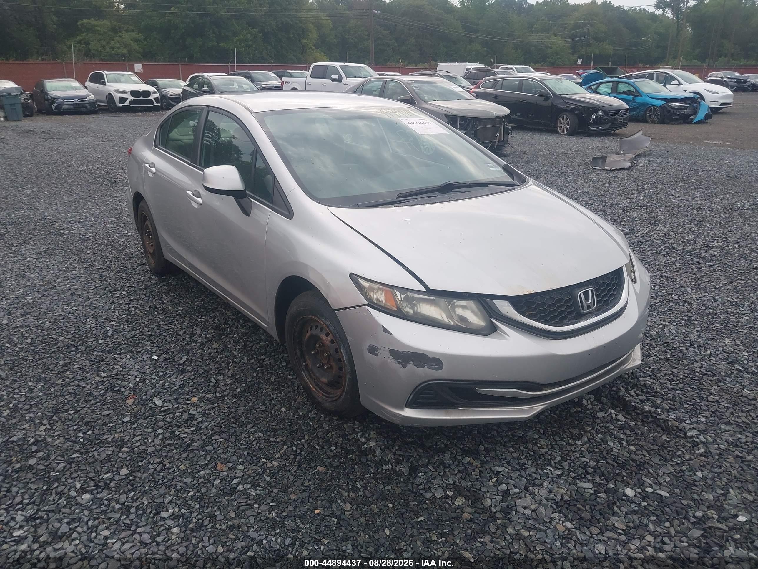 2013 Honda Civic Lx Silver vin: 19XFB2F59DE294160