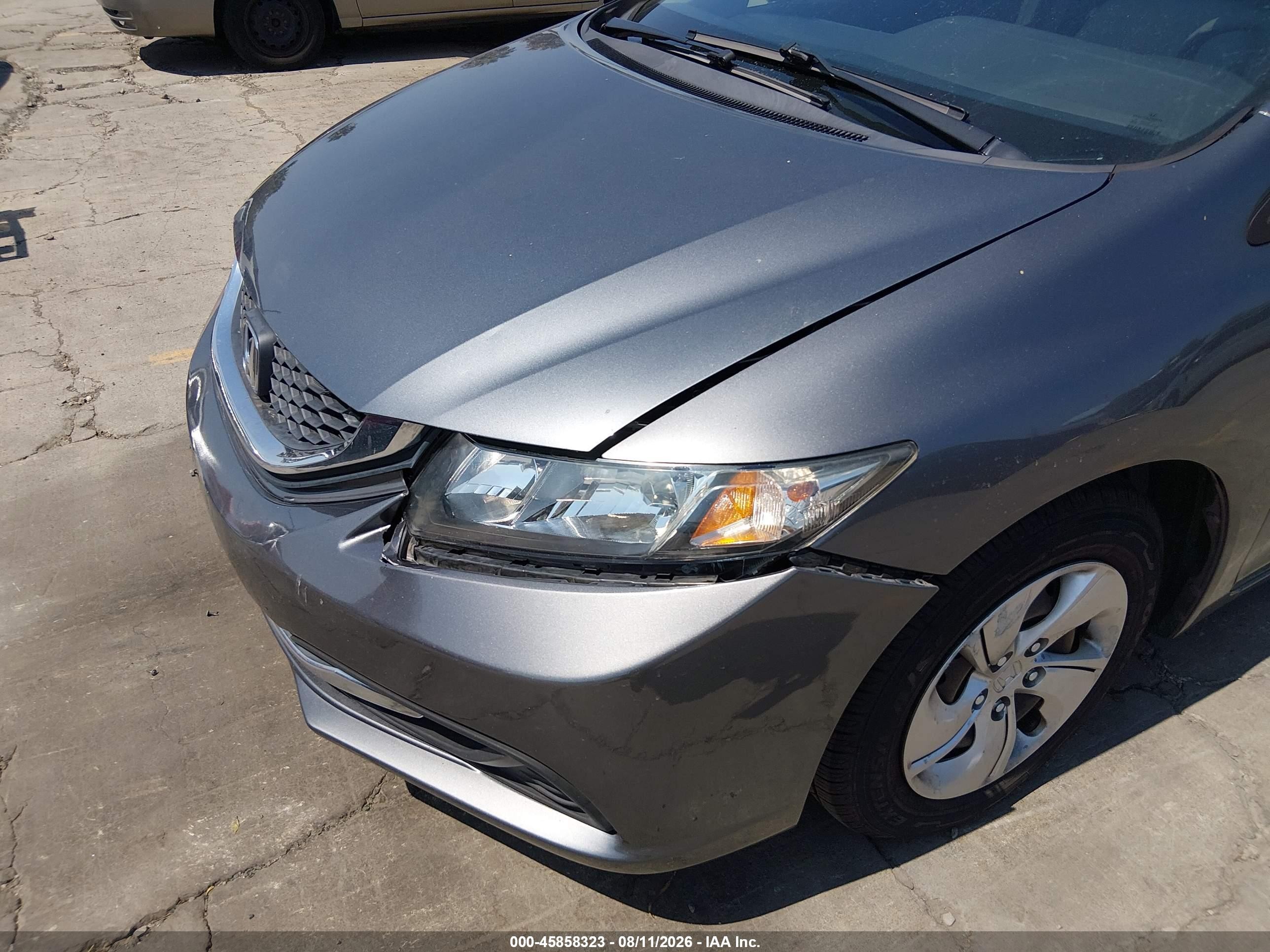 2013 Honda Civic Lx Gray vin: 19XFB2F59DS229910