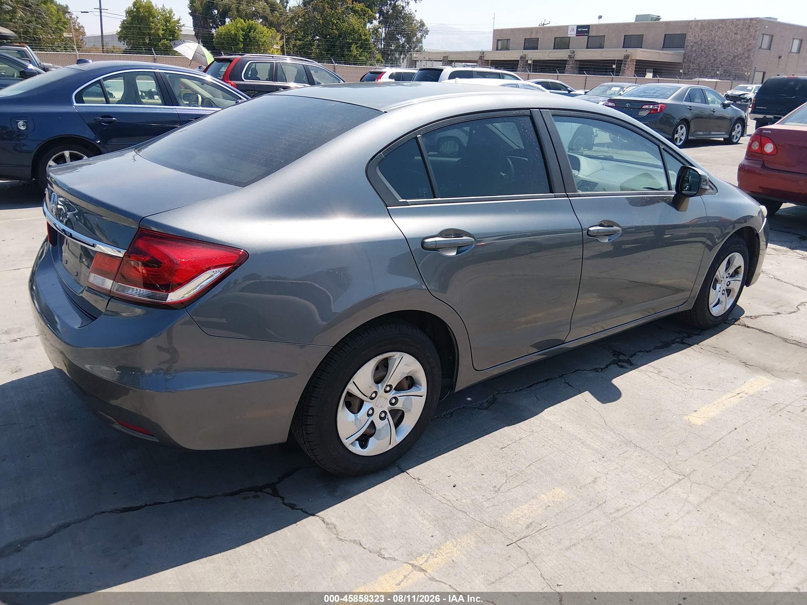 2013 Honda Civic Lx Gray vin: 19XFB2F59DS229910