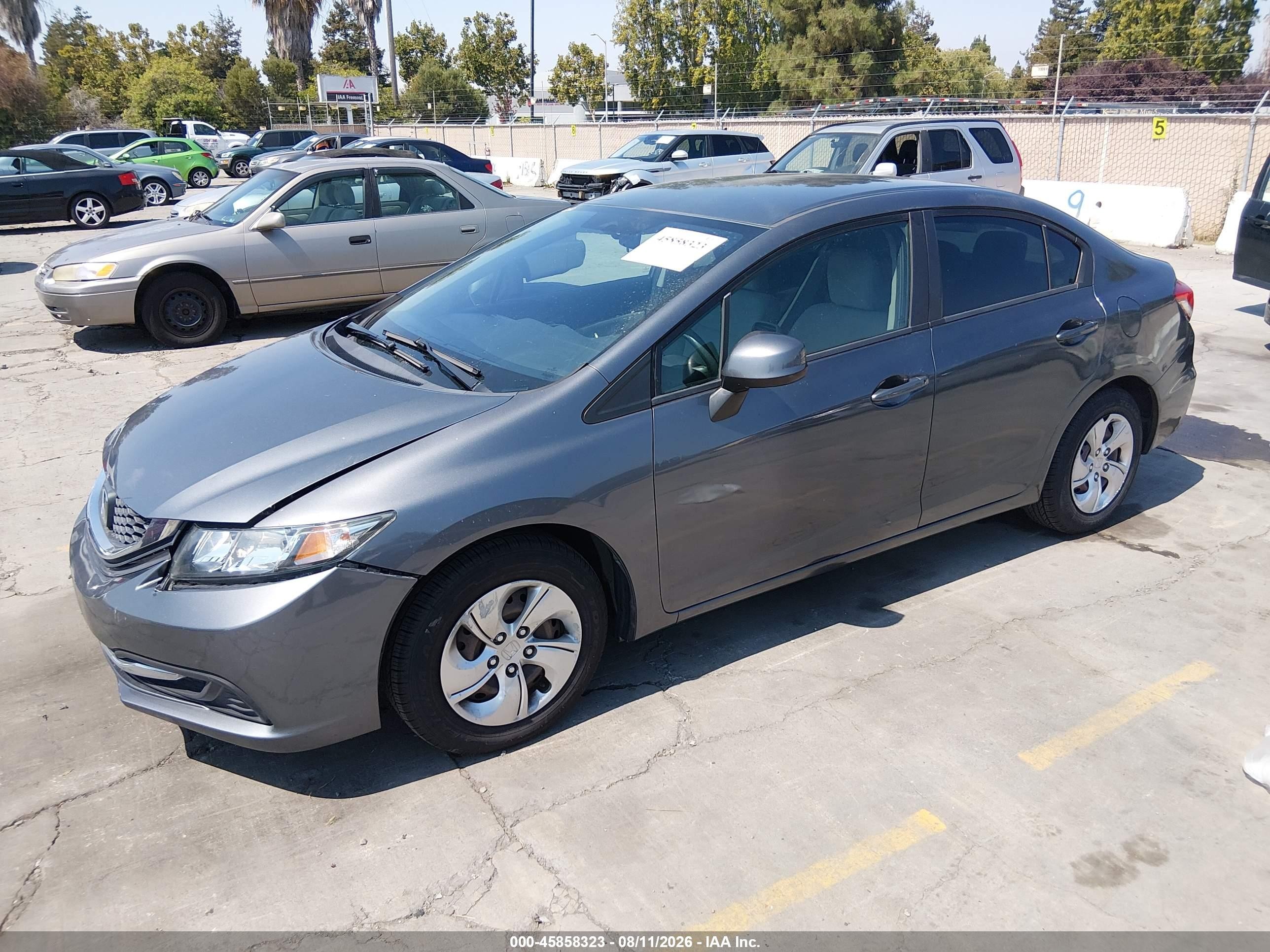 2013 Honda Civic Lx Gray vin: 19XFB2F59DS229910