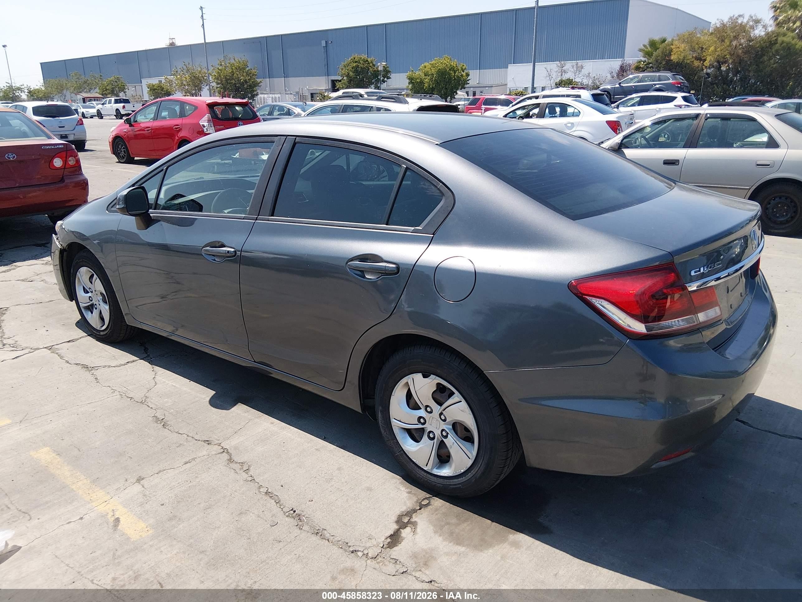2013 Honda Civic Lx Gray vin: 19XFB2F59DS229910