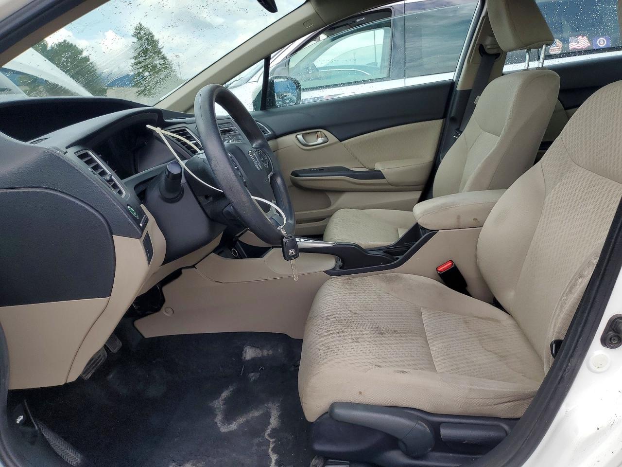 2014 Honda Civic Lx White vin: 19XFB2F59EE006588
