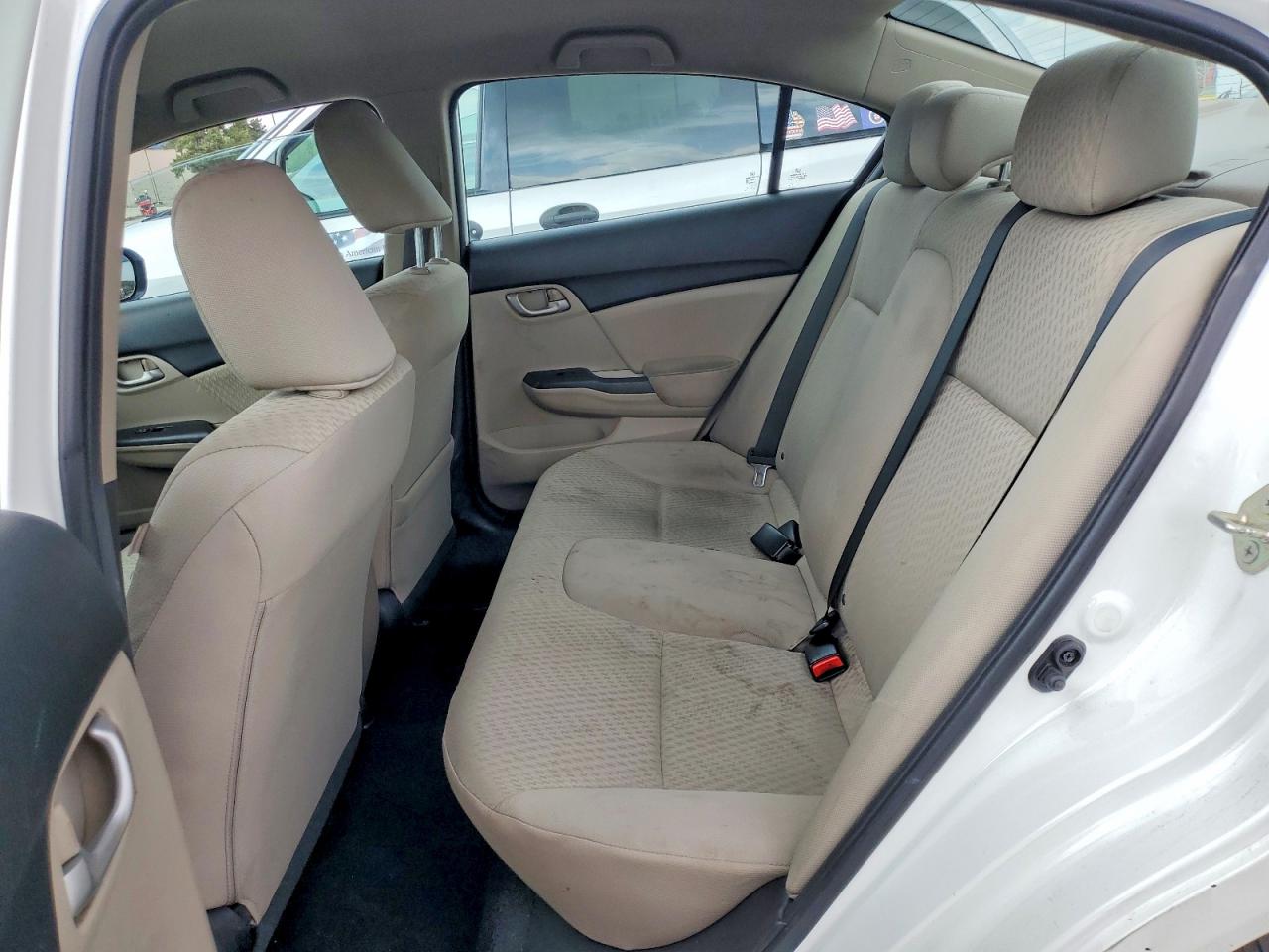 2014 Honda Civic Lx White vin: 19XFB2F59EE006588