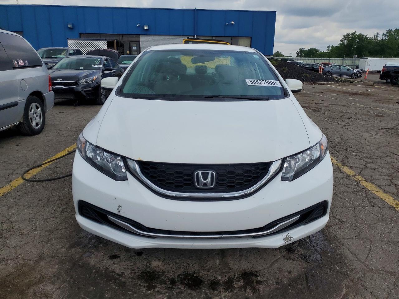 2014 Honda Civic Lx White vin: 19XFB2F59EE006588