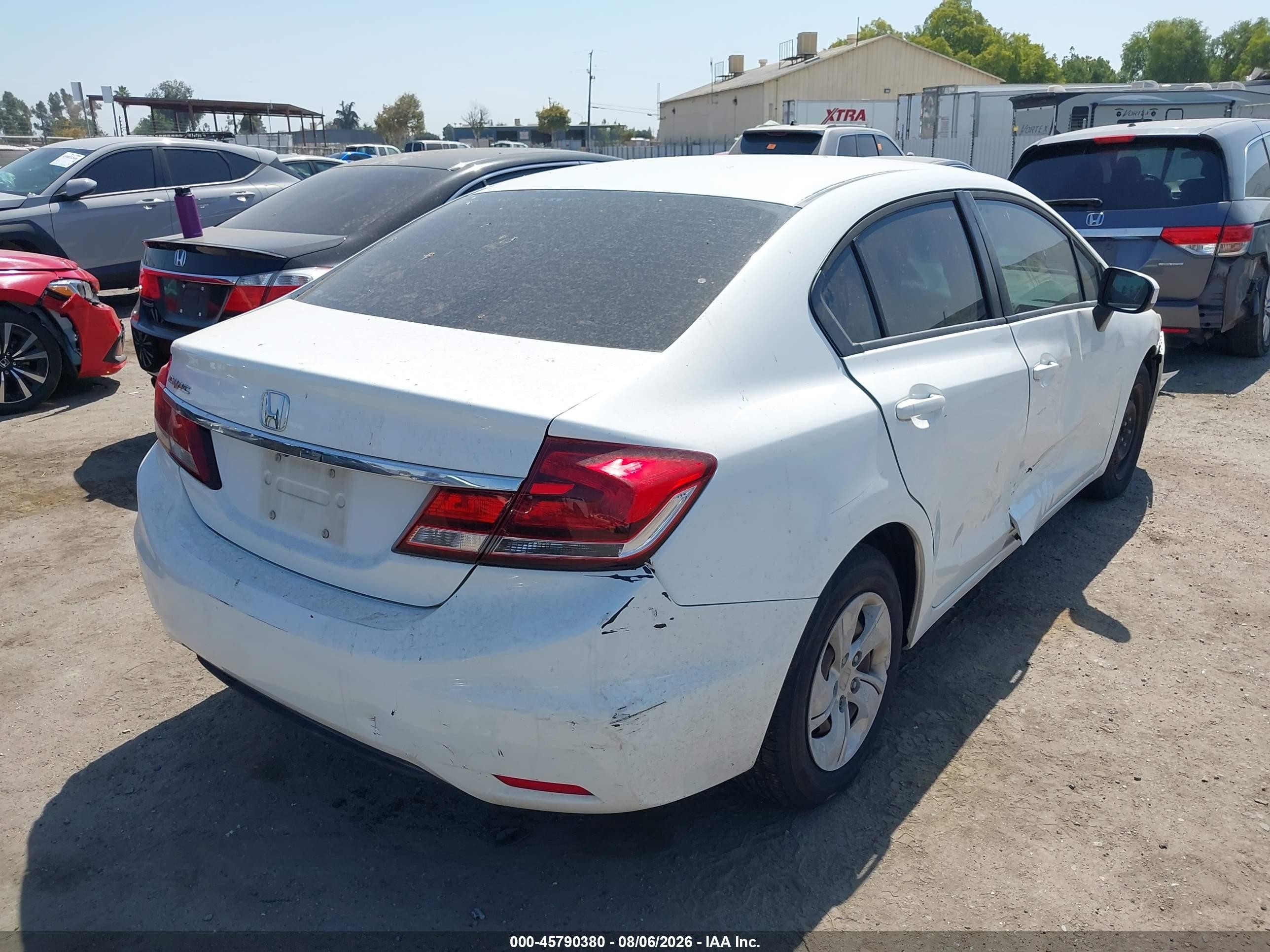 2014 Honda Civic Lx White vin: 19XFB2F59EE008776