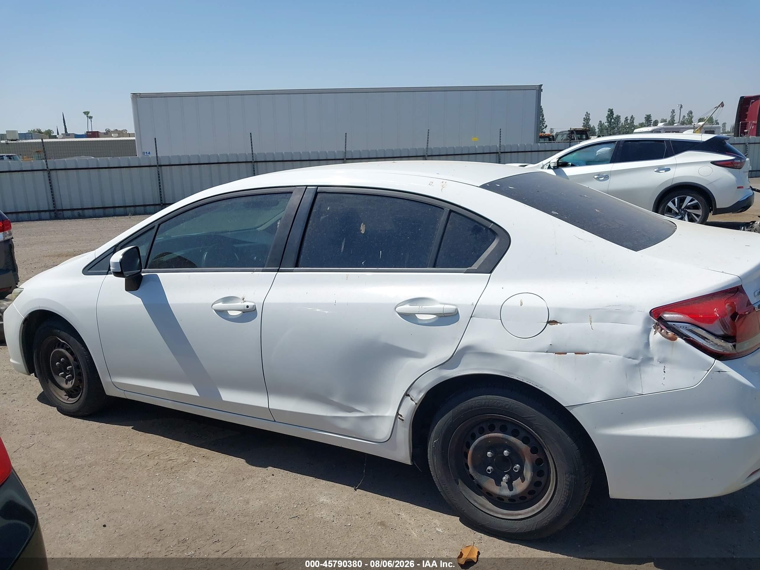 2014 Honda Civic Lx White vin: 19XFB2F59EE008776