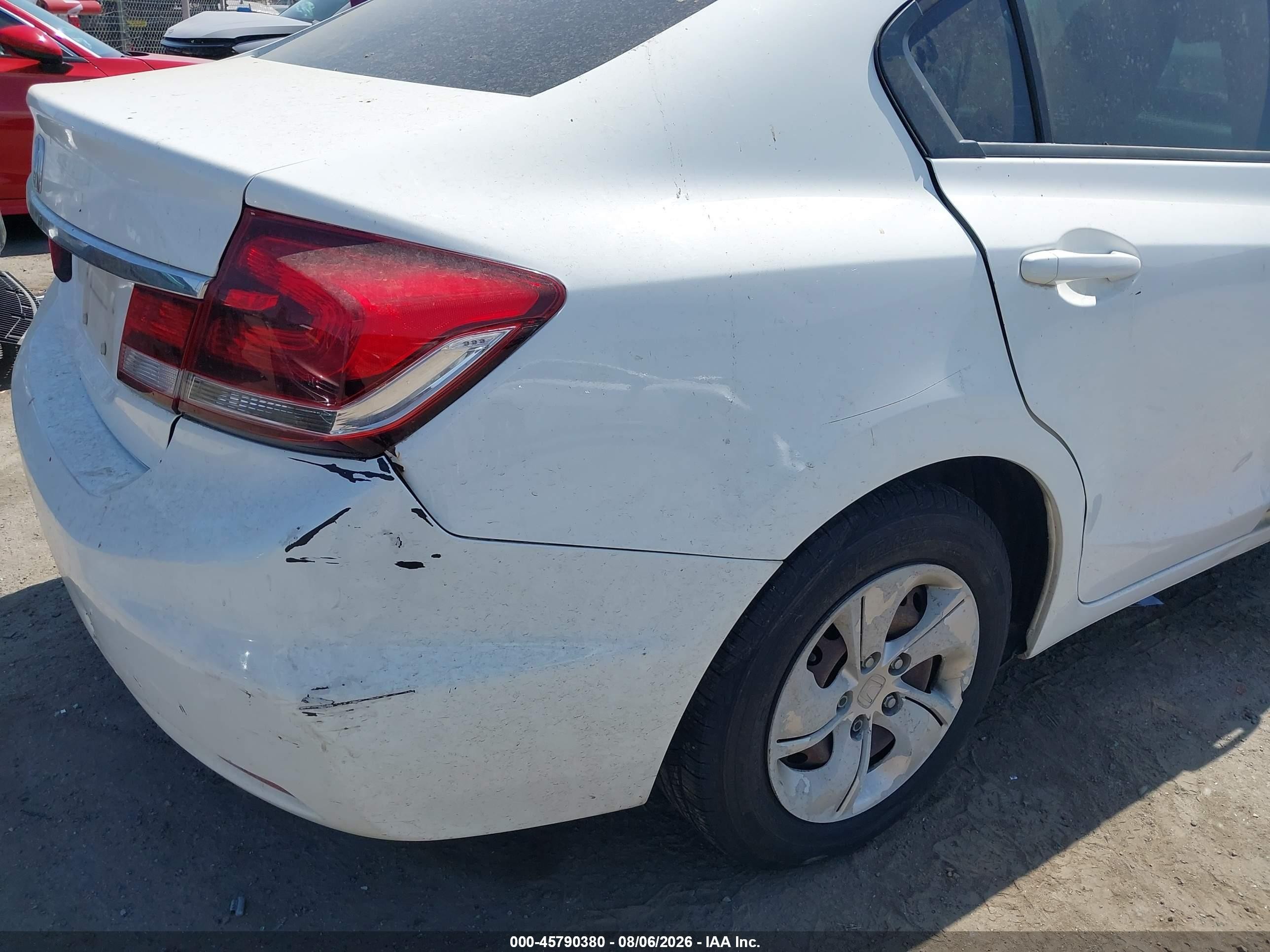 2014 Honda Civic Lx White vin: 19XFB2F59EE008776