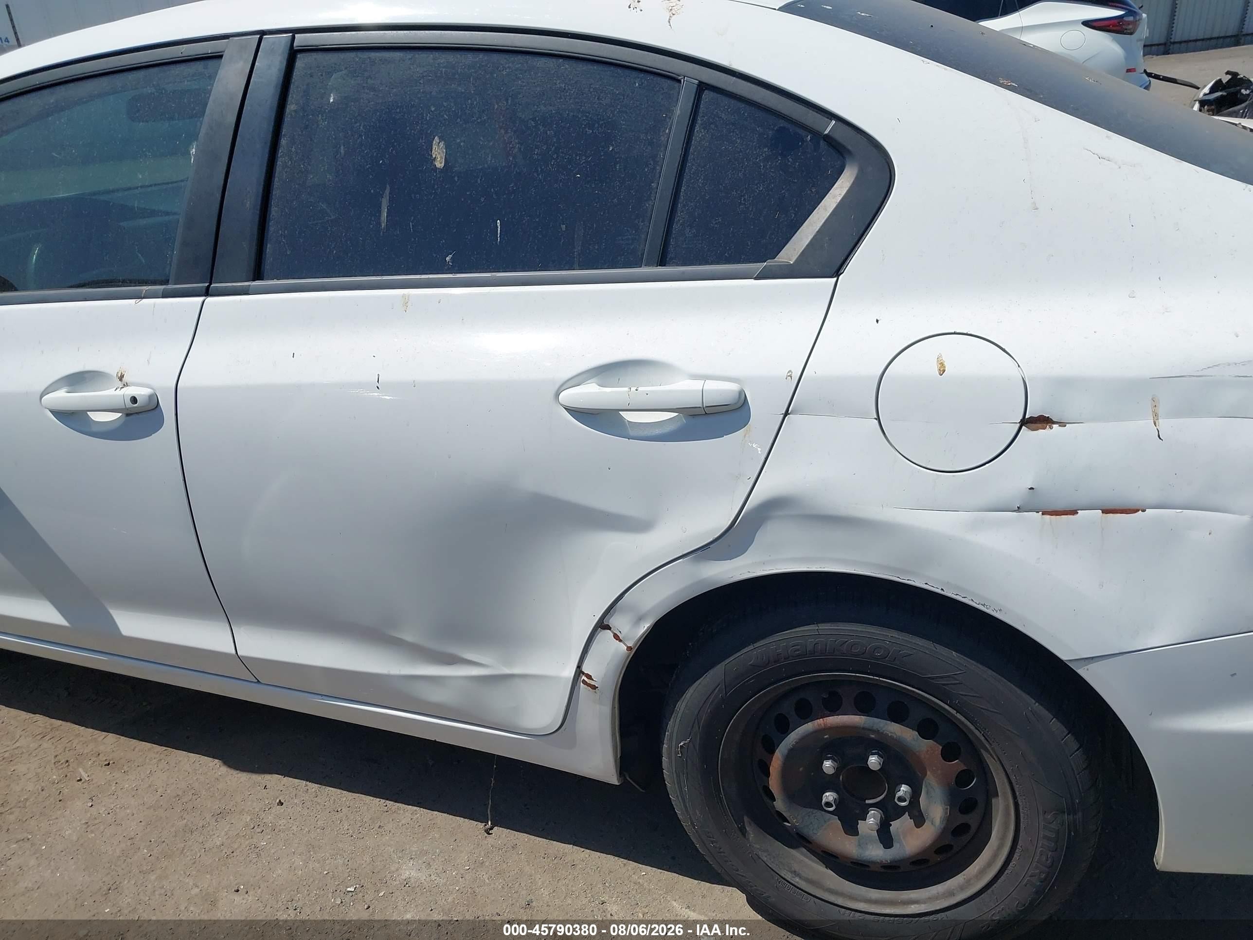 2014 Honda Civic Lx White vin: 19XFB2F59EE008776