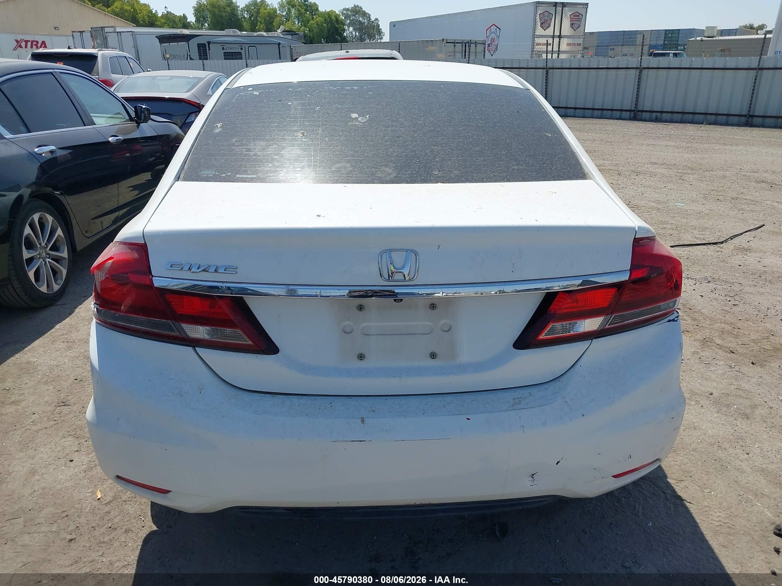2014 Honda Civic Lx White vin: 19XFB2F59EE008776