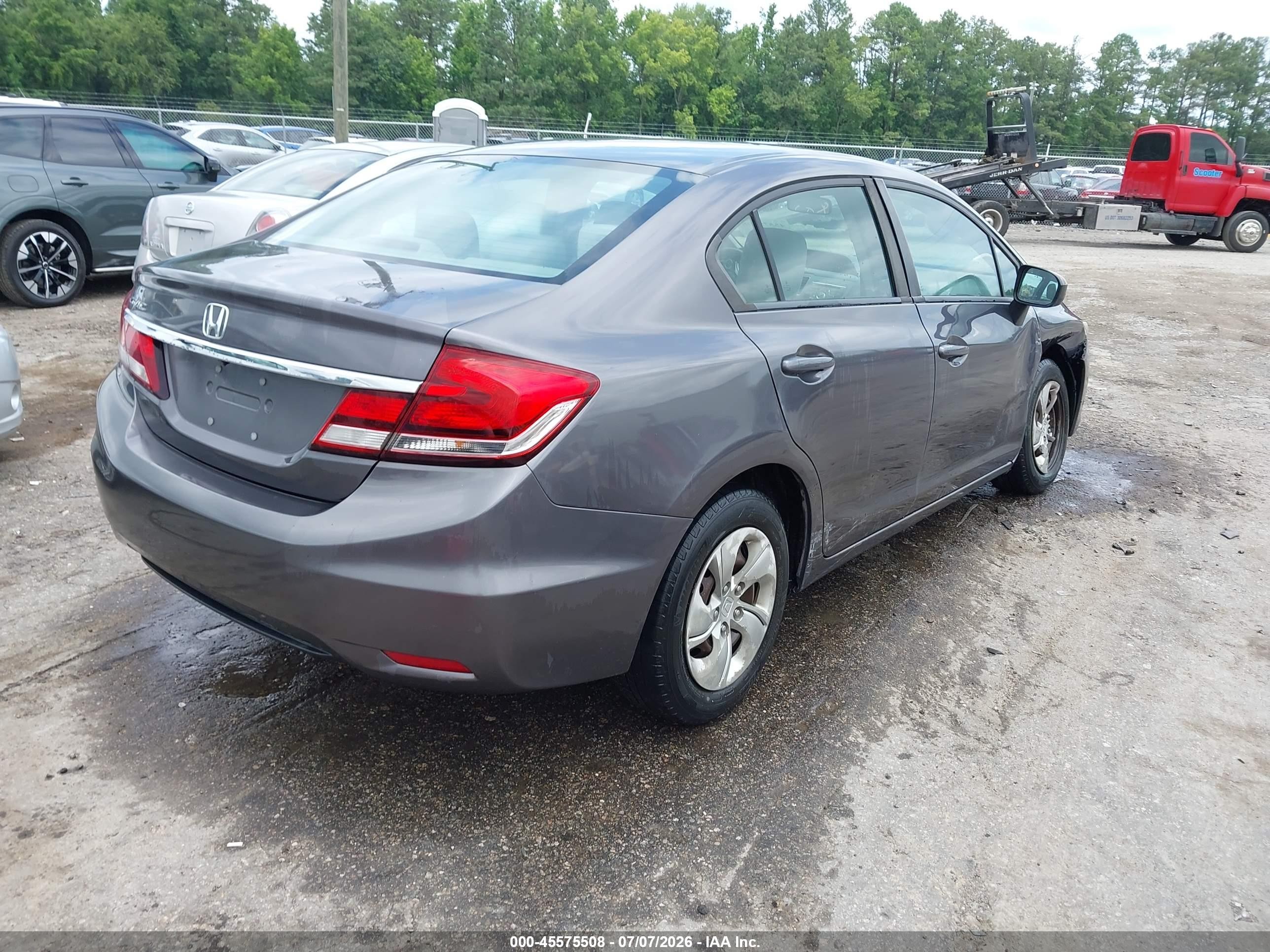 2014 Honda Civic Lx Gray vin: 19XFB2F59EE031121