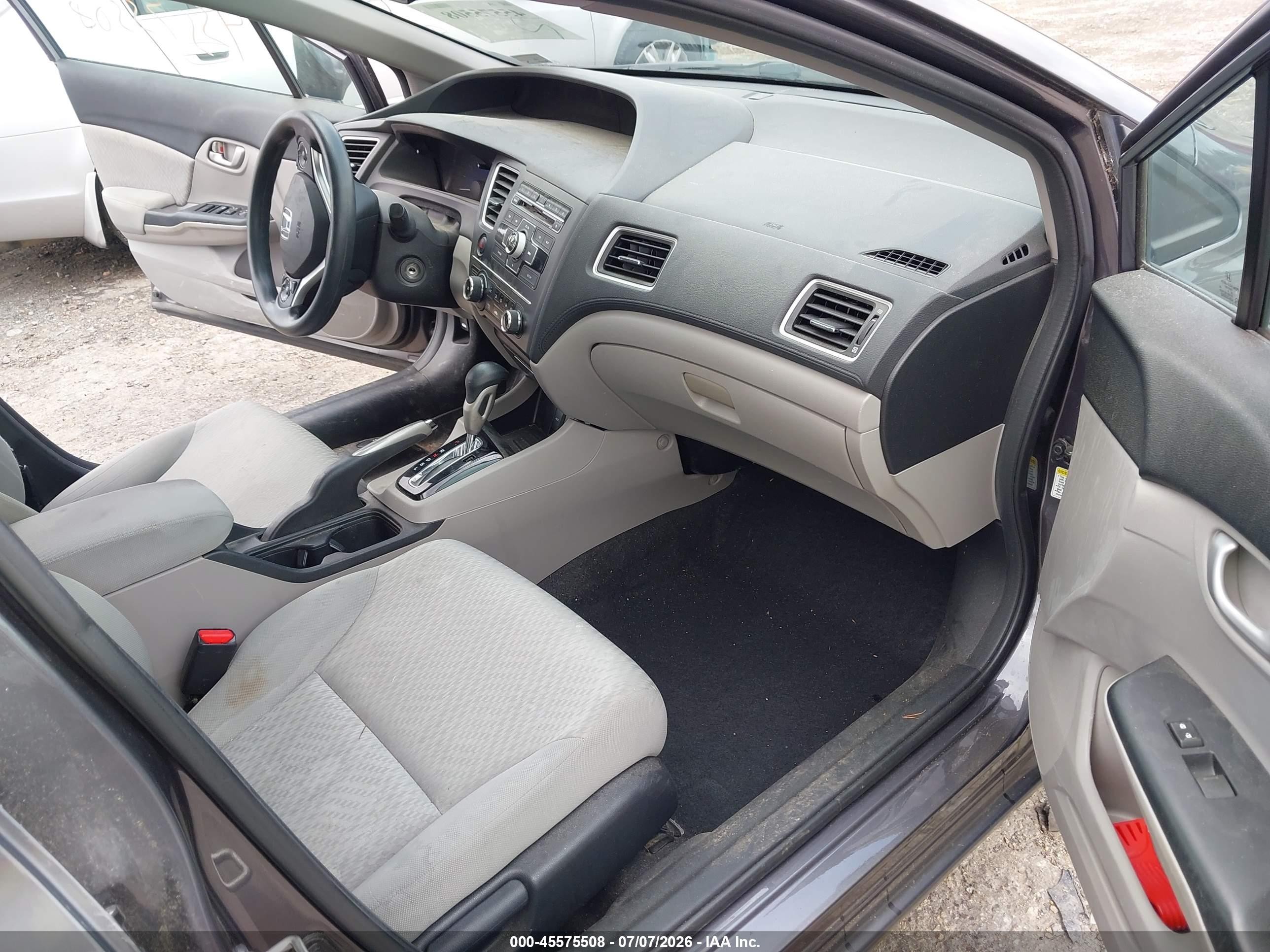2014 Honda Civic Lx Gray vin: 19XFB2F59EE031121
