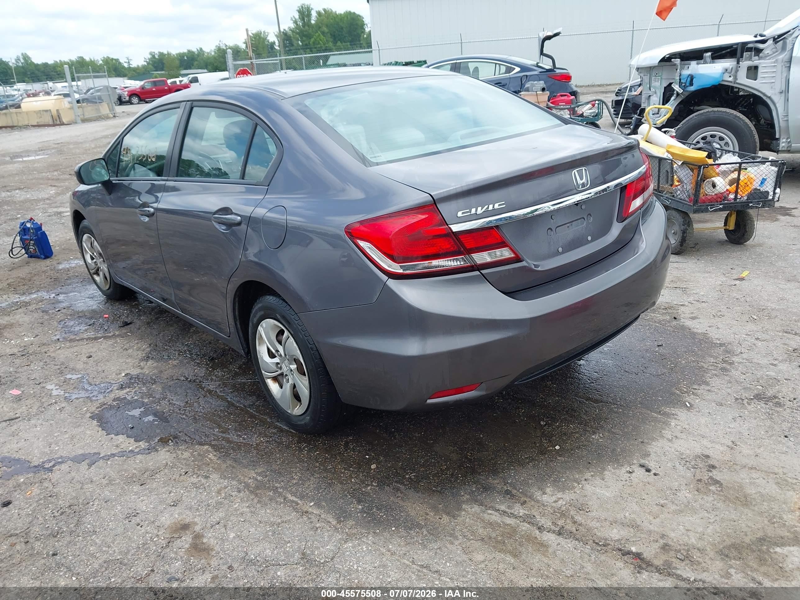 2014 Honda Civic Lx Gray vin: 19XFB2F59EE031121