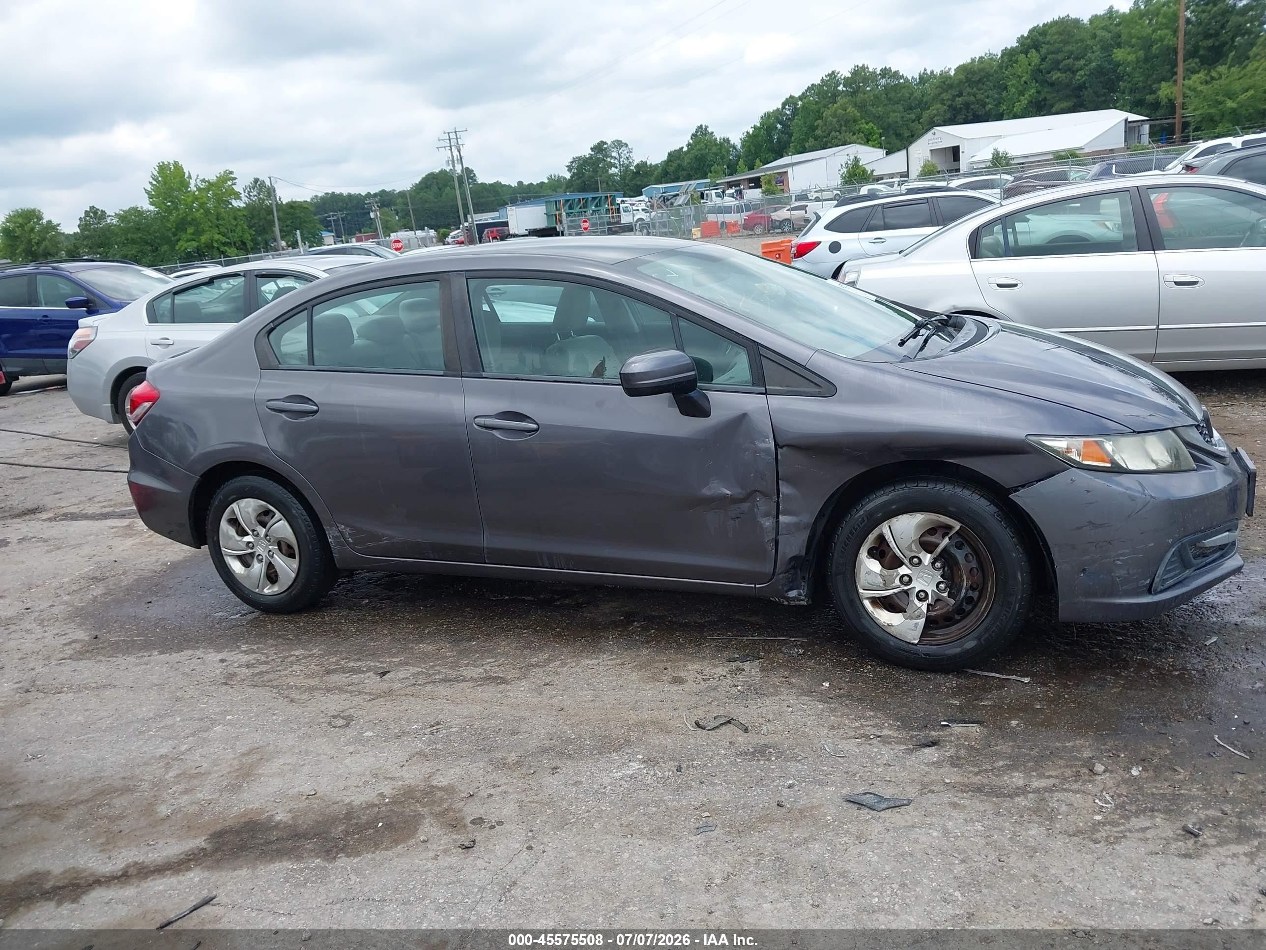 2014 Honda Civic Lx Gray vin: 19XFB2F59EE031121