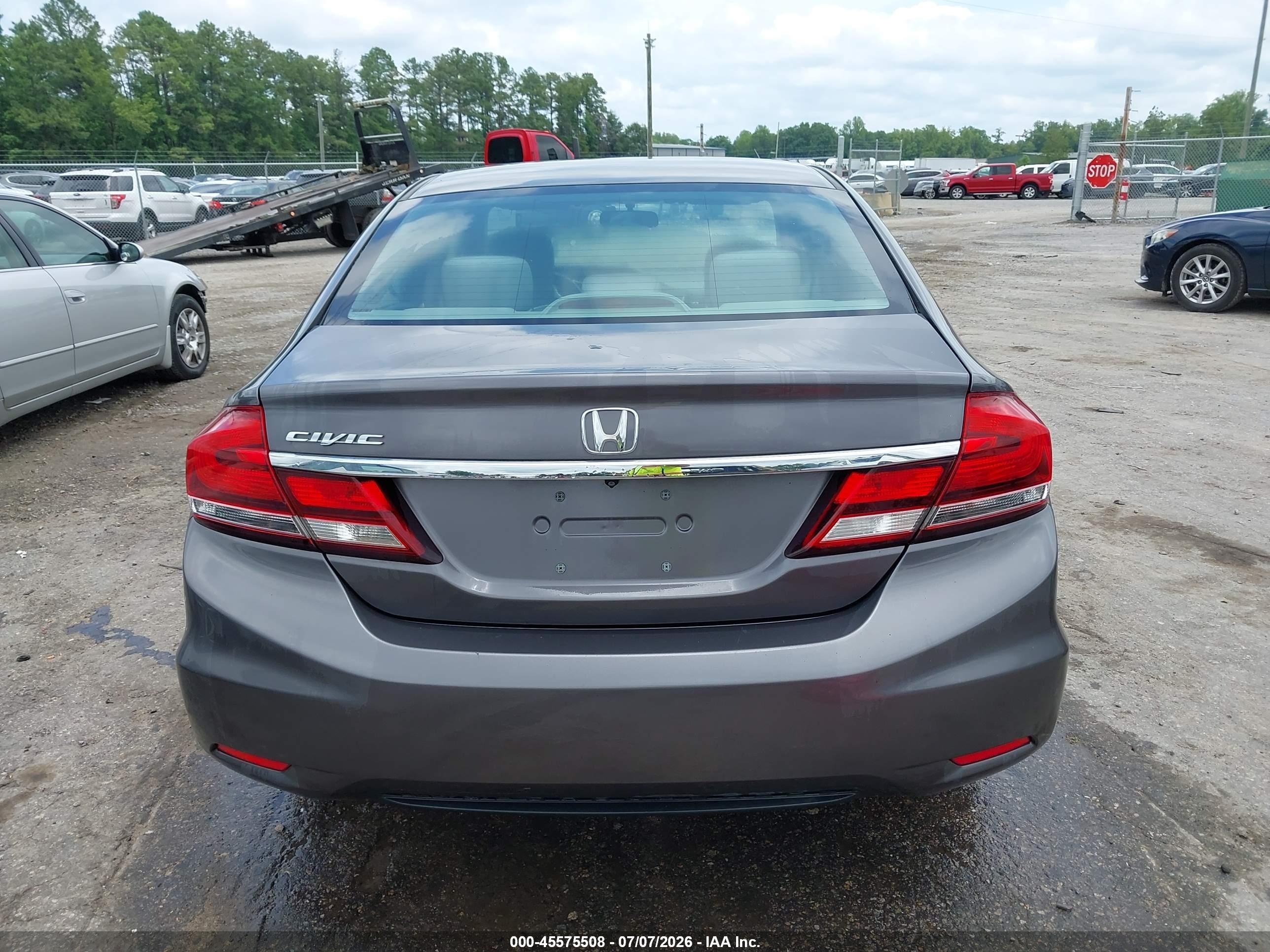 2014 Honda Civic Lx Gray vin: 19XFB2F59EE031121
