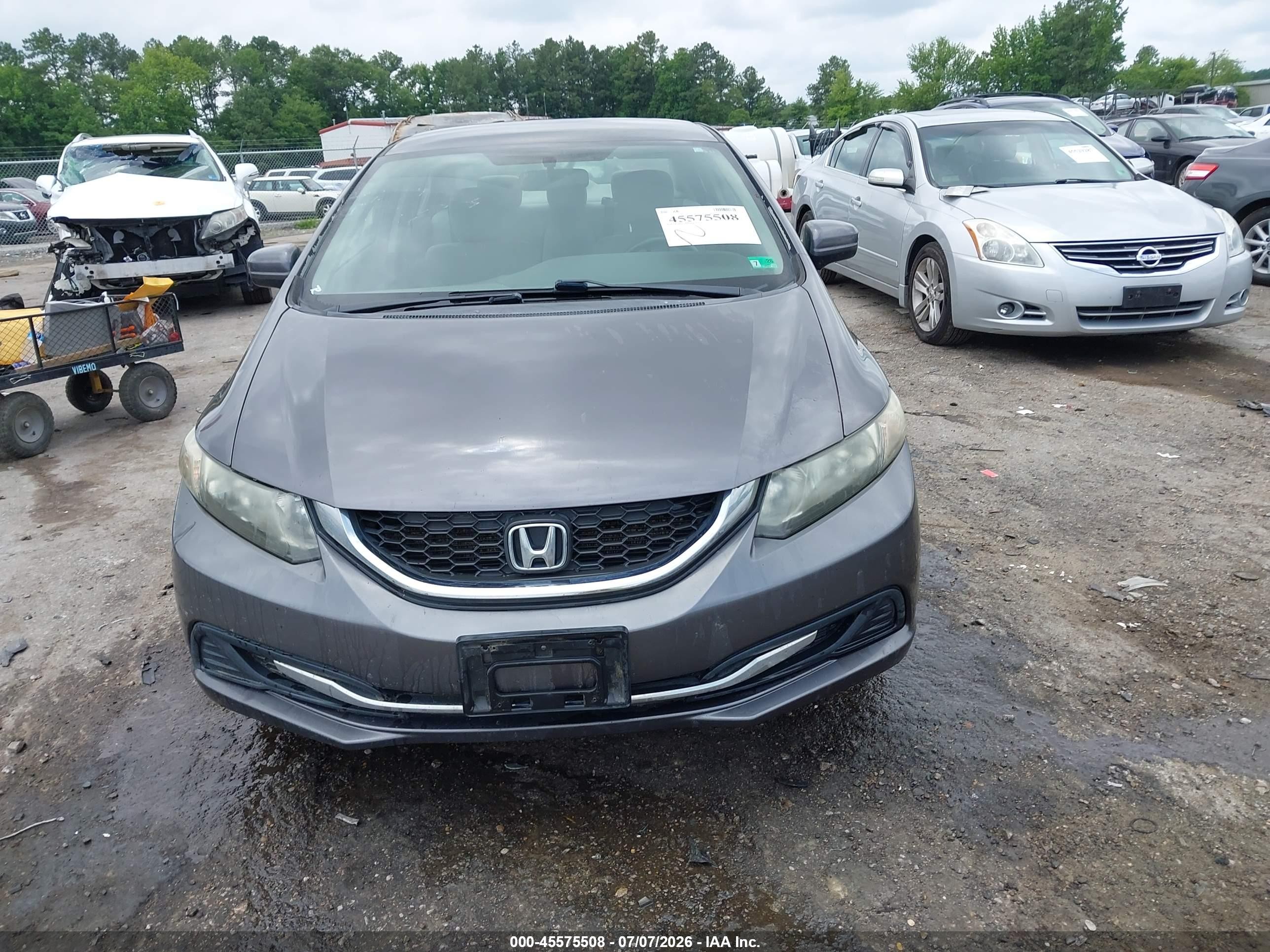 2014 Honda Civic Lx Gray vin: 19XFB2F59EE031121