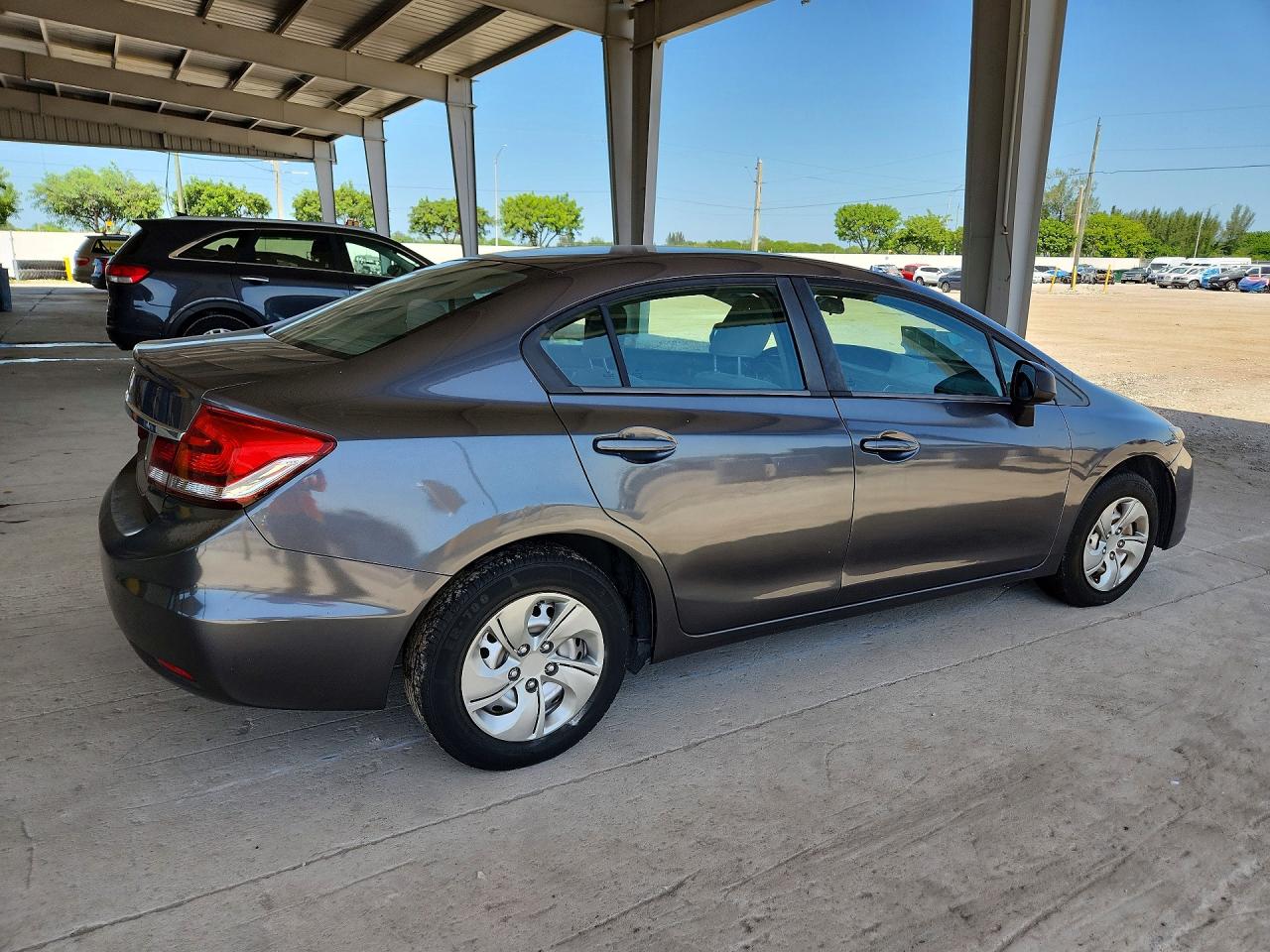 2014 Honda Civic Lx Gray vin: 19XFB2F59EE034553