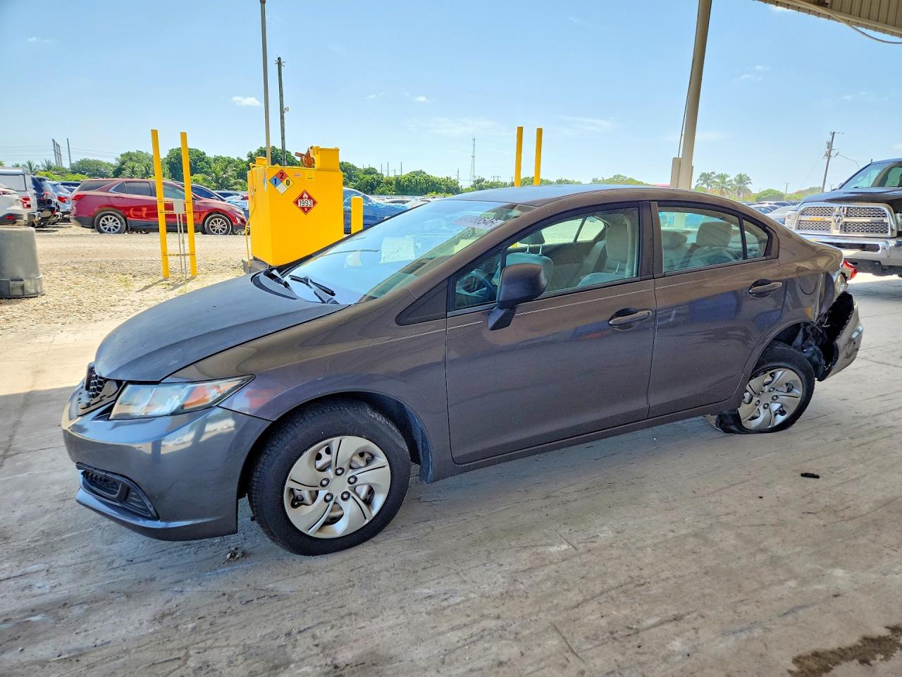 2014 Honda Civic Lx Gray vin: 19XFB2F59EE034553