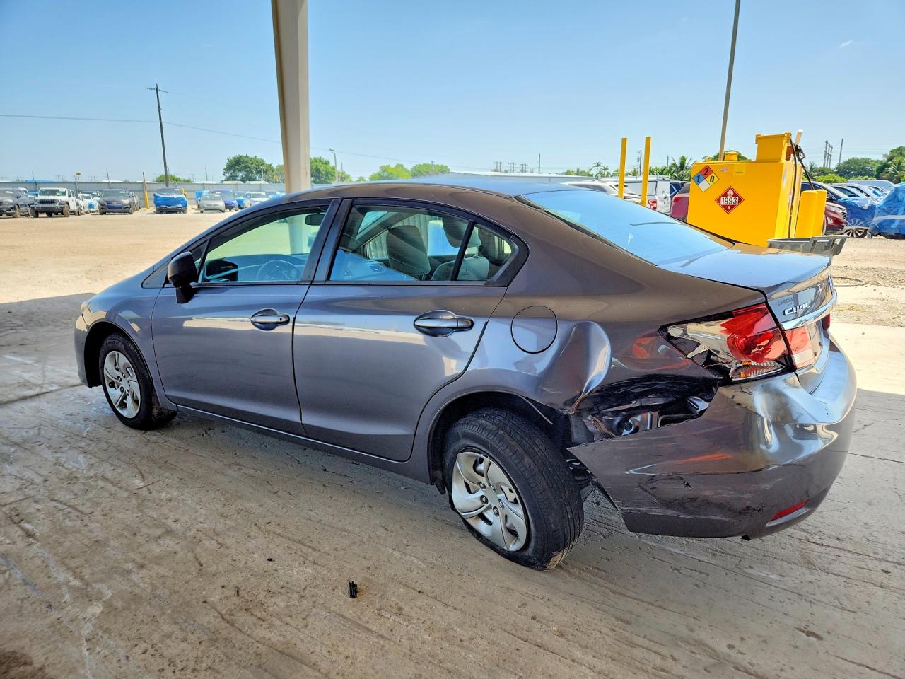 2014 Honda Civic Lx Gray vin: 19XFB2F59EE034553
