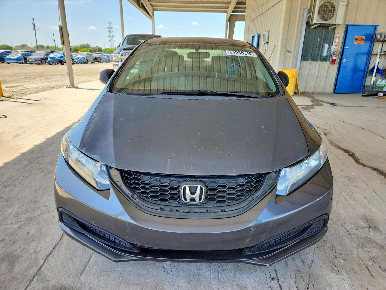 2014 Honda Civic Lx Gray vin: 19XFB2F59EE034553