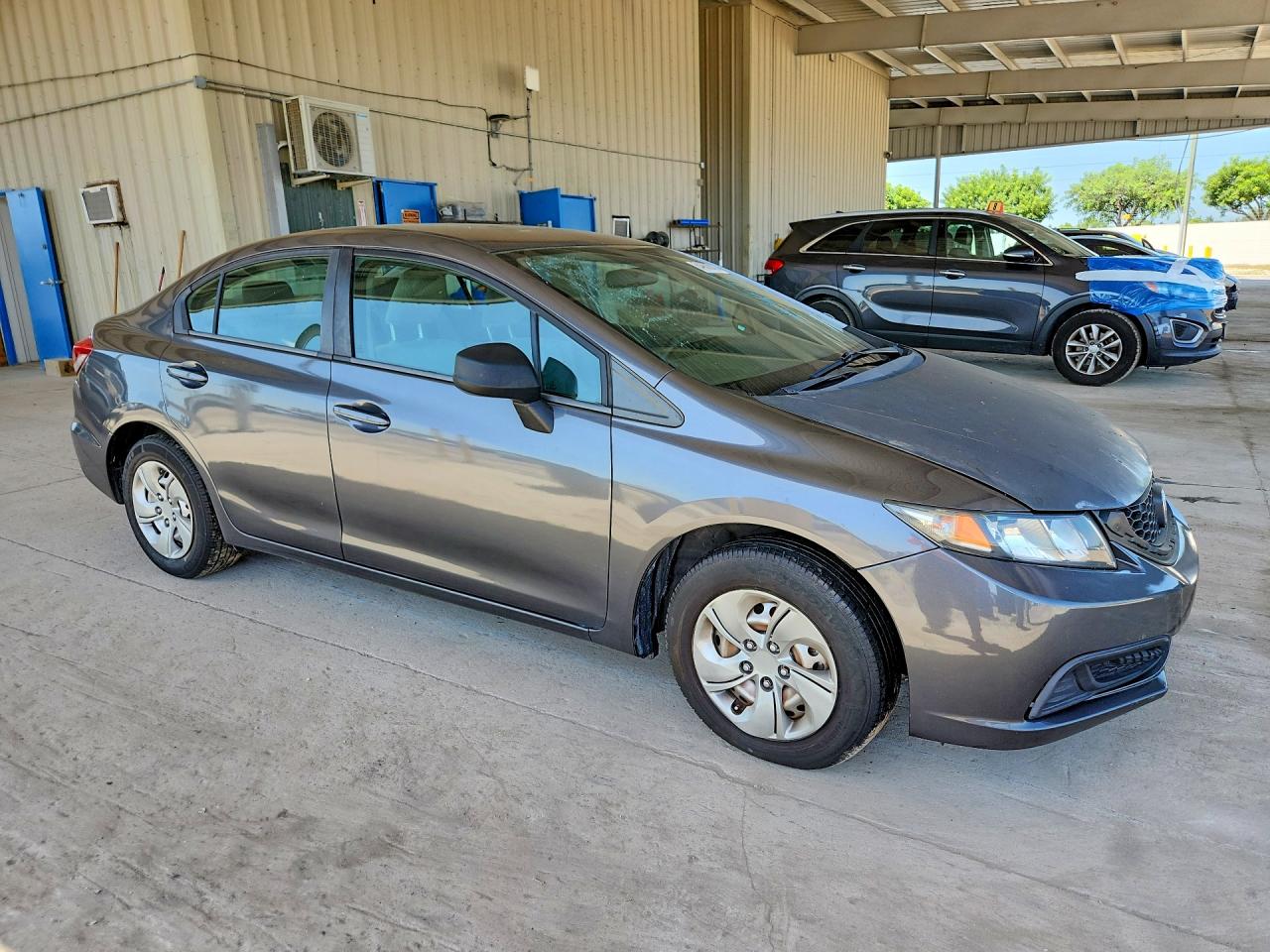 2014 Honda Civic Lx Gray vin: 19XFB2F59EE034553