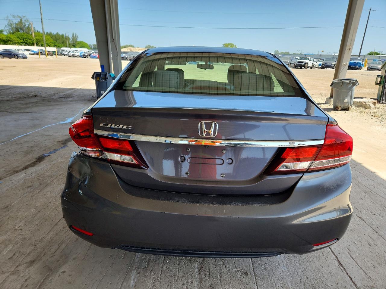 2014 Honda Civic Lx Gray vin: 19XFB2F59EE034553