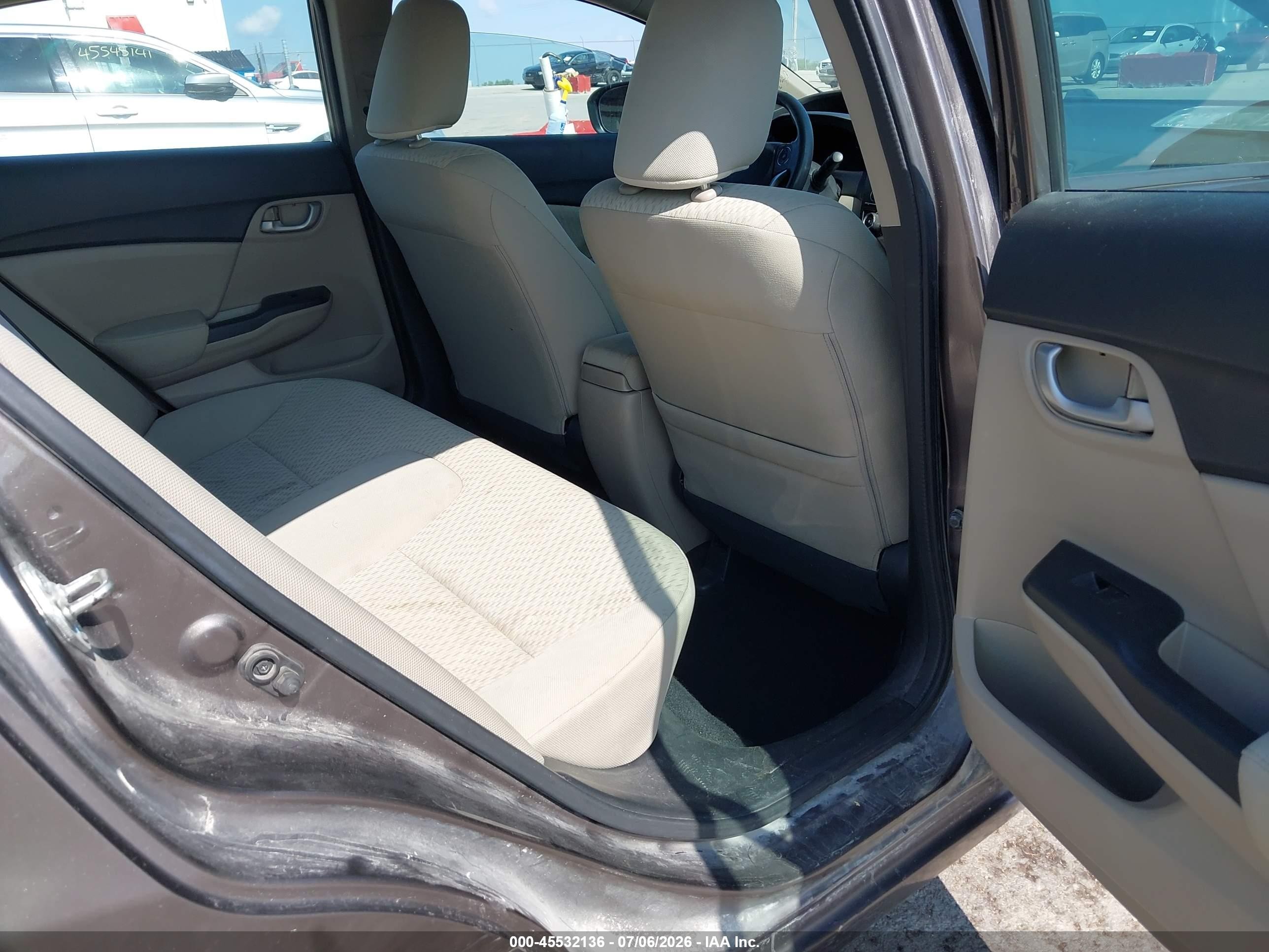 2014 Honda Civic Lx Gray vin: 19XFB2F59EE042880